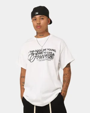 Quick Dry Technology Rats Get Fat Live Forever T-Shirt White