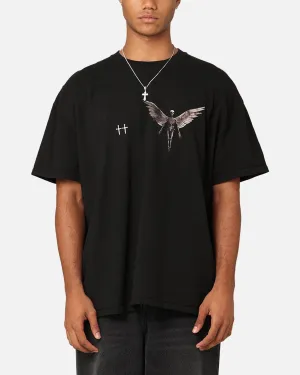 Saint Morta Momento Mori T-Shirt Black V neck