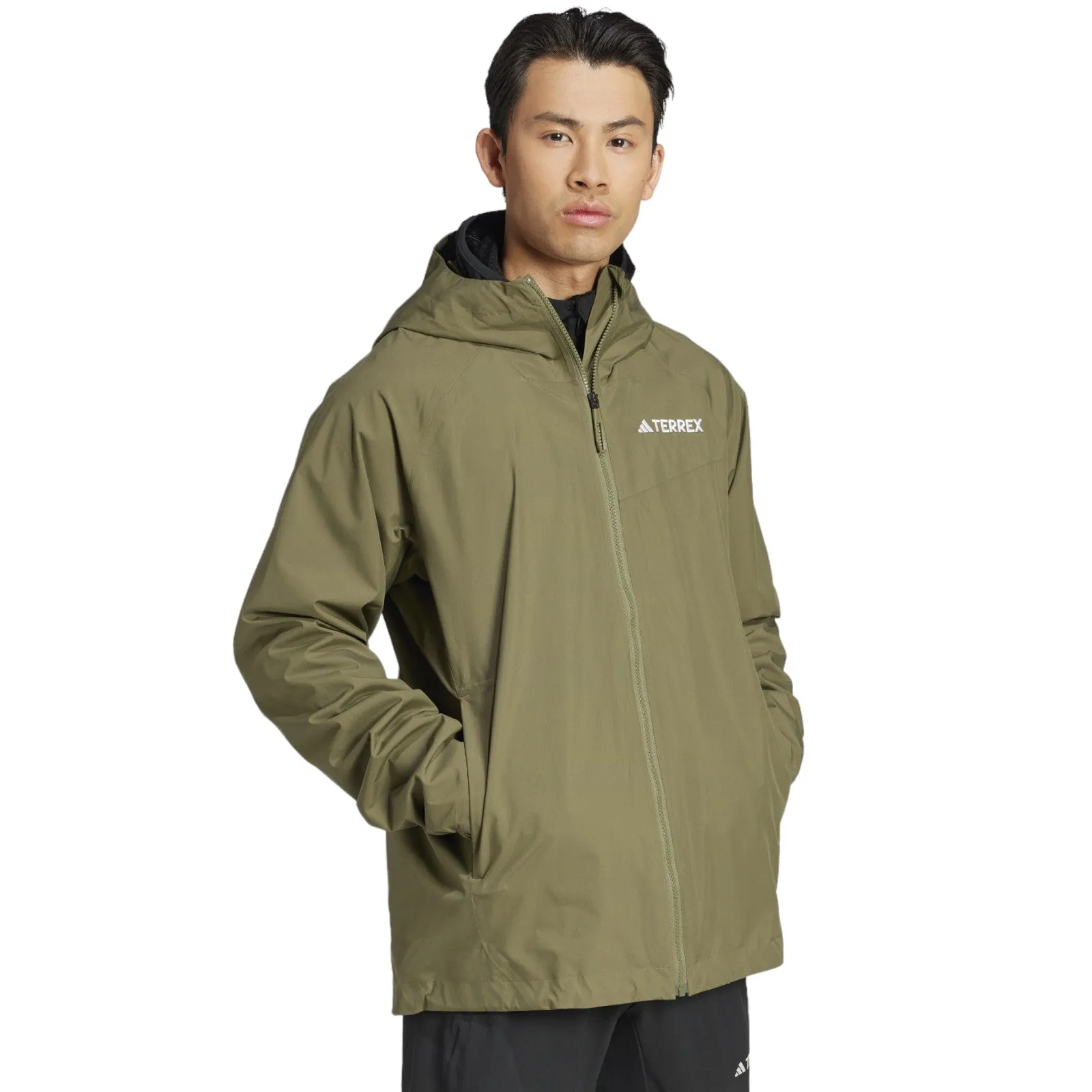 Free Motion Design Light Layer adidas Multi 2-Layer Mens Hooded Rain Jacket
