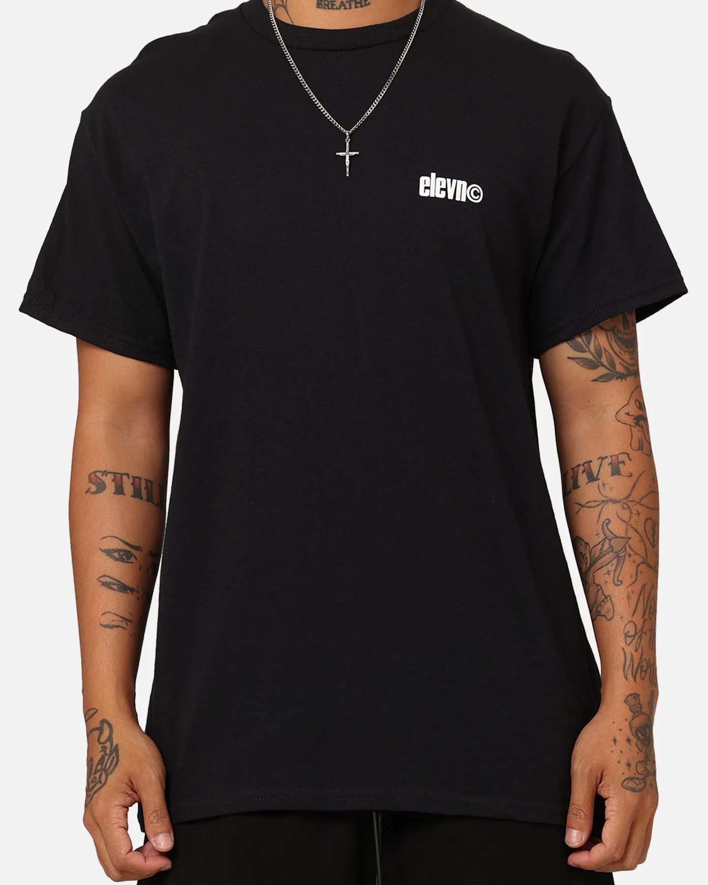 Elevn Clothing Co Copyright T-Shirt Black Cozy and Light Comfortable Wear