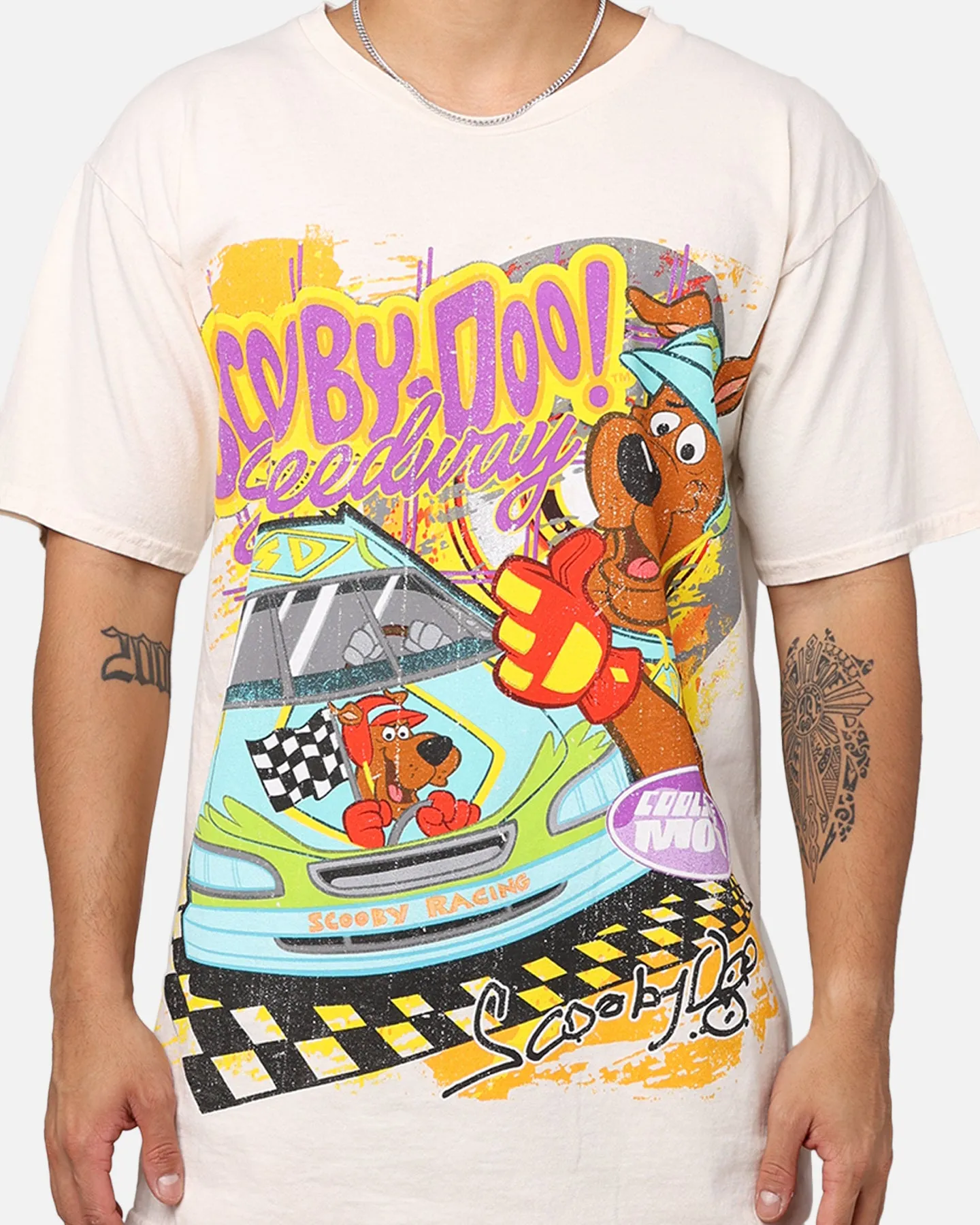Layering Piece Goat Crew X Scooby-Doo Scooby Raceway T-Shirt Off White