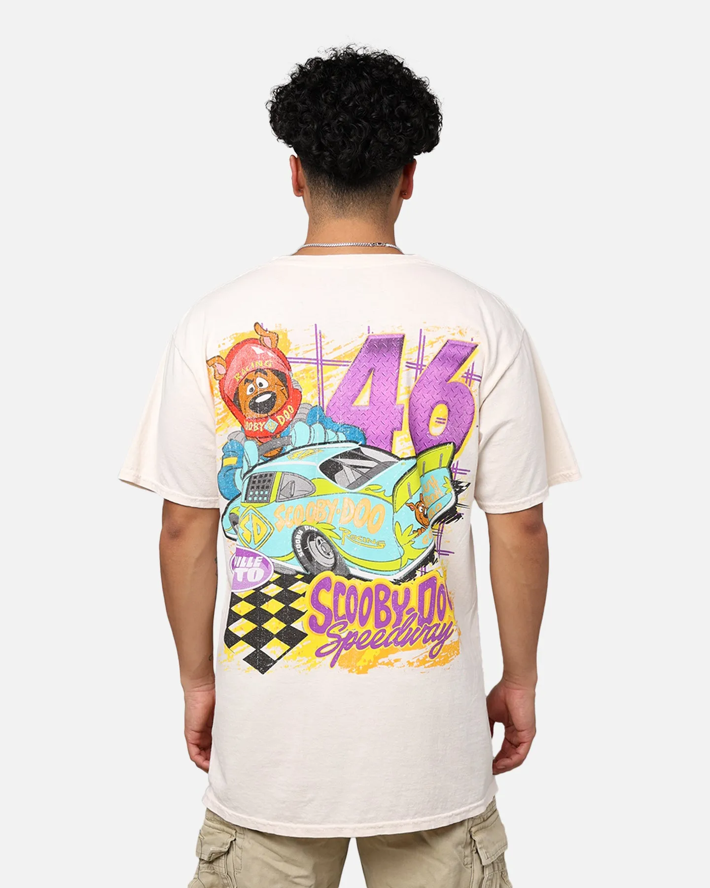 Textured Surface Simple Yet Elegant Goat Crew X Scooby-Doo Scooby Raceway T-Shirt Off White