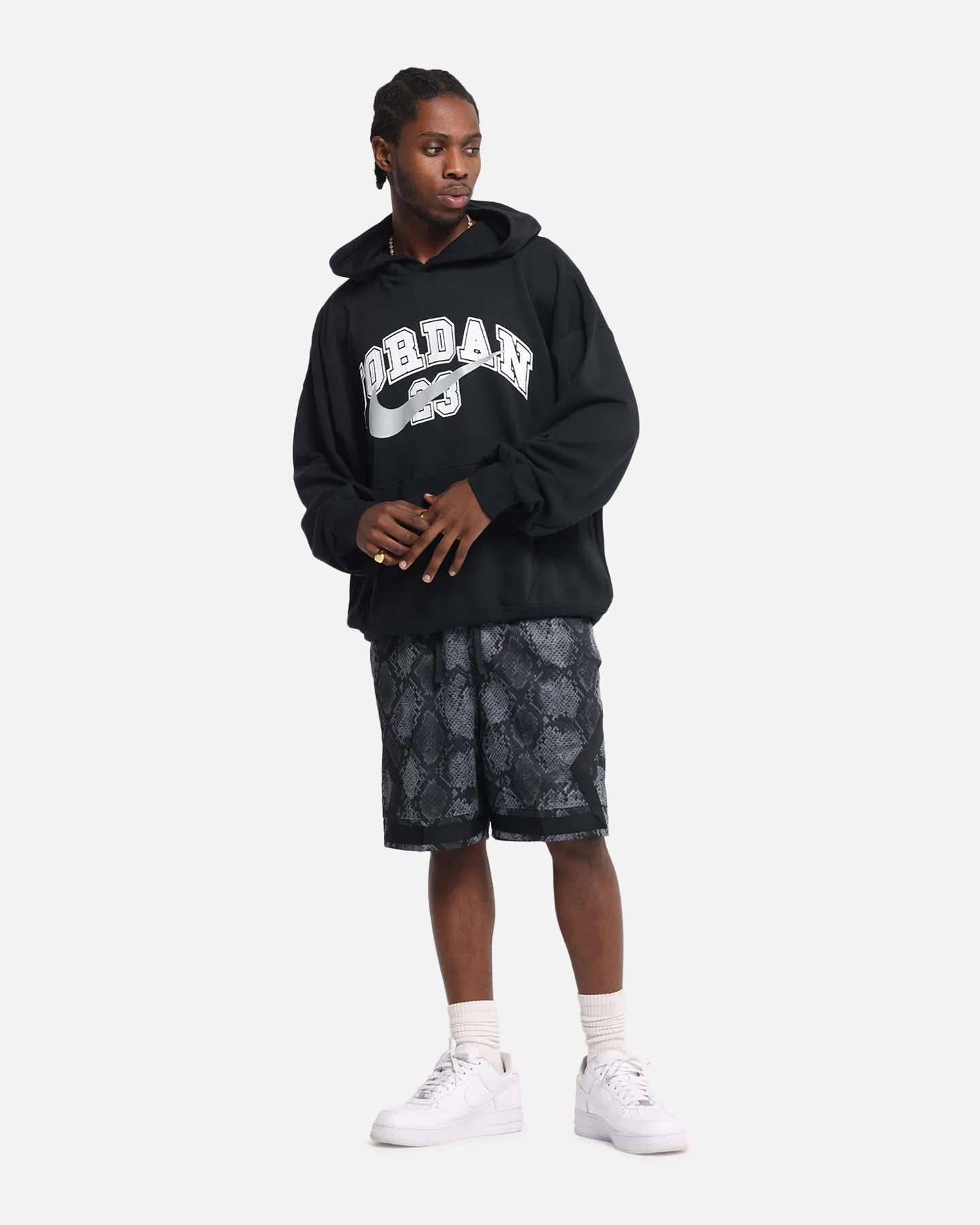 Free Size Adjuster Soft Touch Jordan Jumpman Dri-FIT Sport Diamond Shorts Black/Black