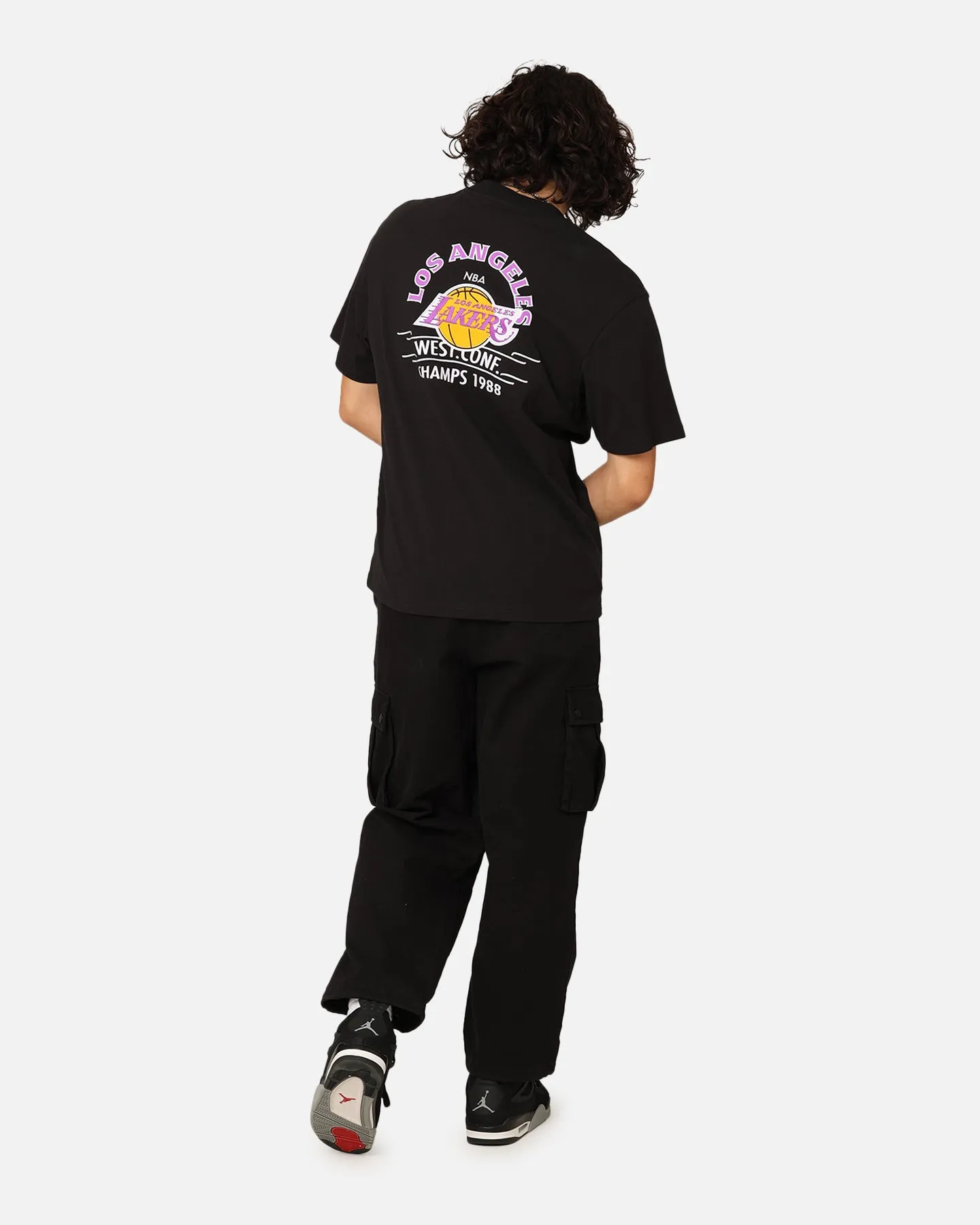 Mitchell & Ness Los Angeles Lakers Arch T-Shirt Faded Black Light Wear