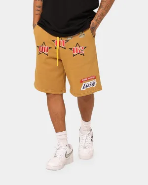 Mitchell & Ness Los Angeles Lakers 3-Peat Shorts Bone Brown UPF Protection
