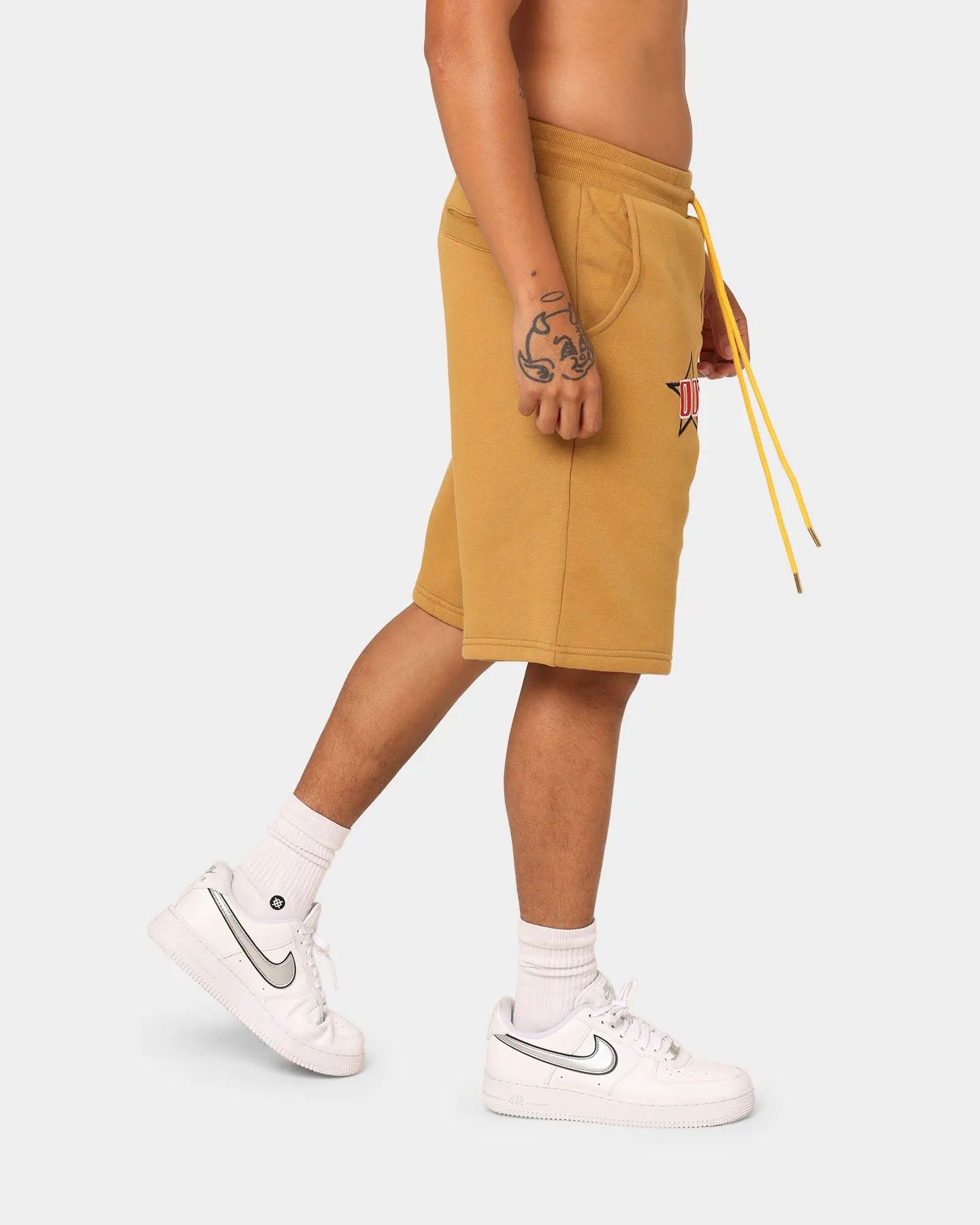 Mitchell & Ness Los Angeles Lakers 3-Peat Shorts Bone Brown Cotton Blend Body Friendly