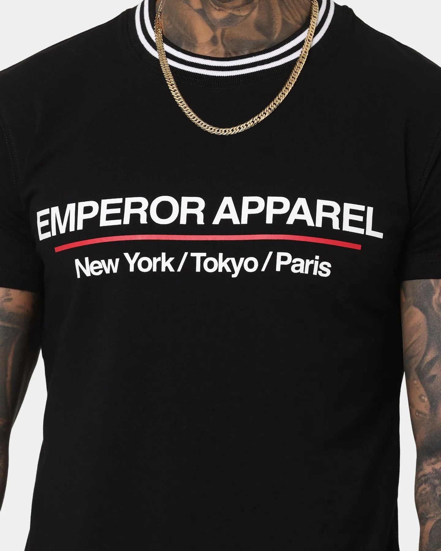 Sophisticated Casual Emperor Apparel City After Dark Short Sleeve T-Shirt Black