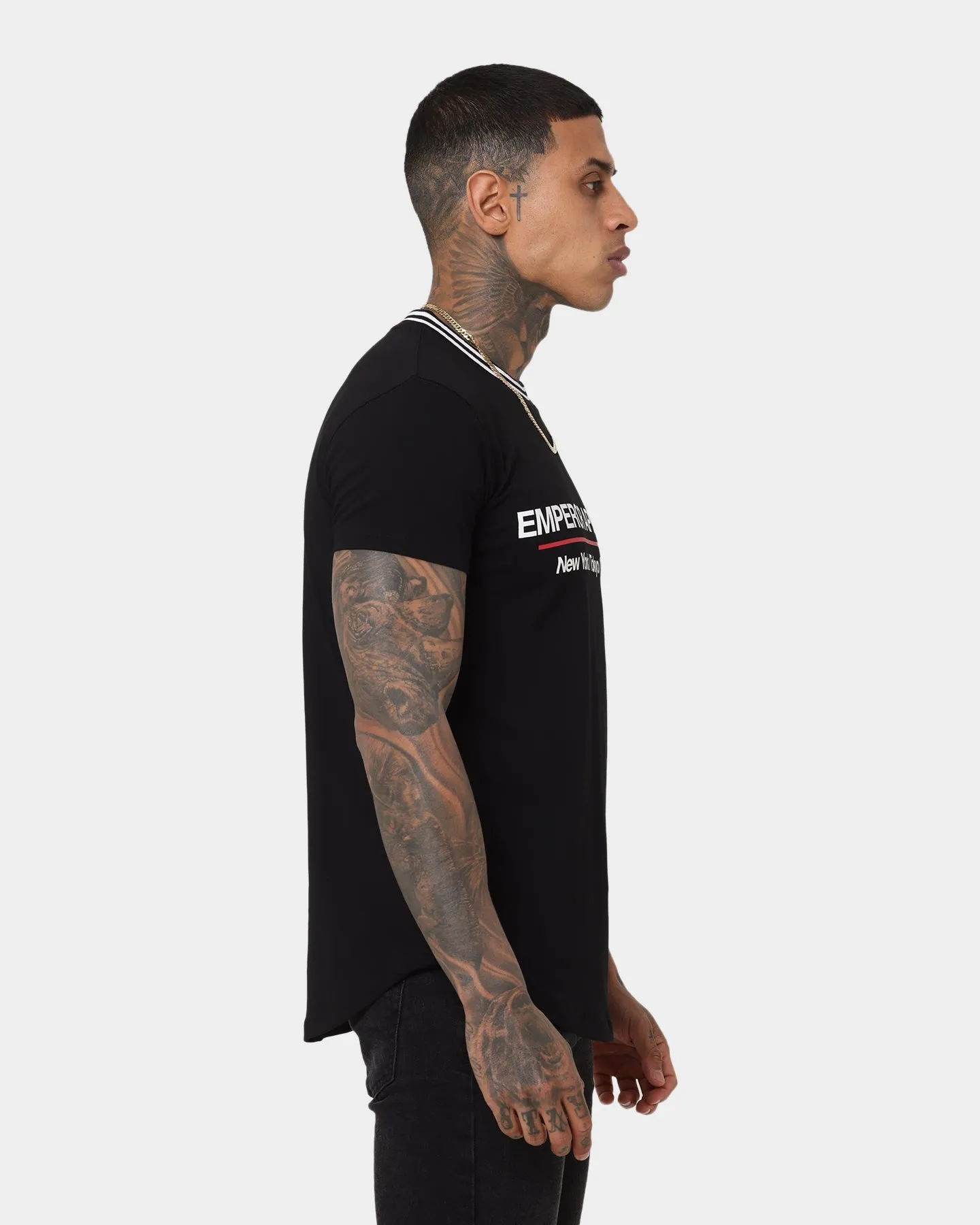 Emperor Apparel City After Dark Short Sleeve T-Shirt Black Basic Comfort Ribbed Neckline