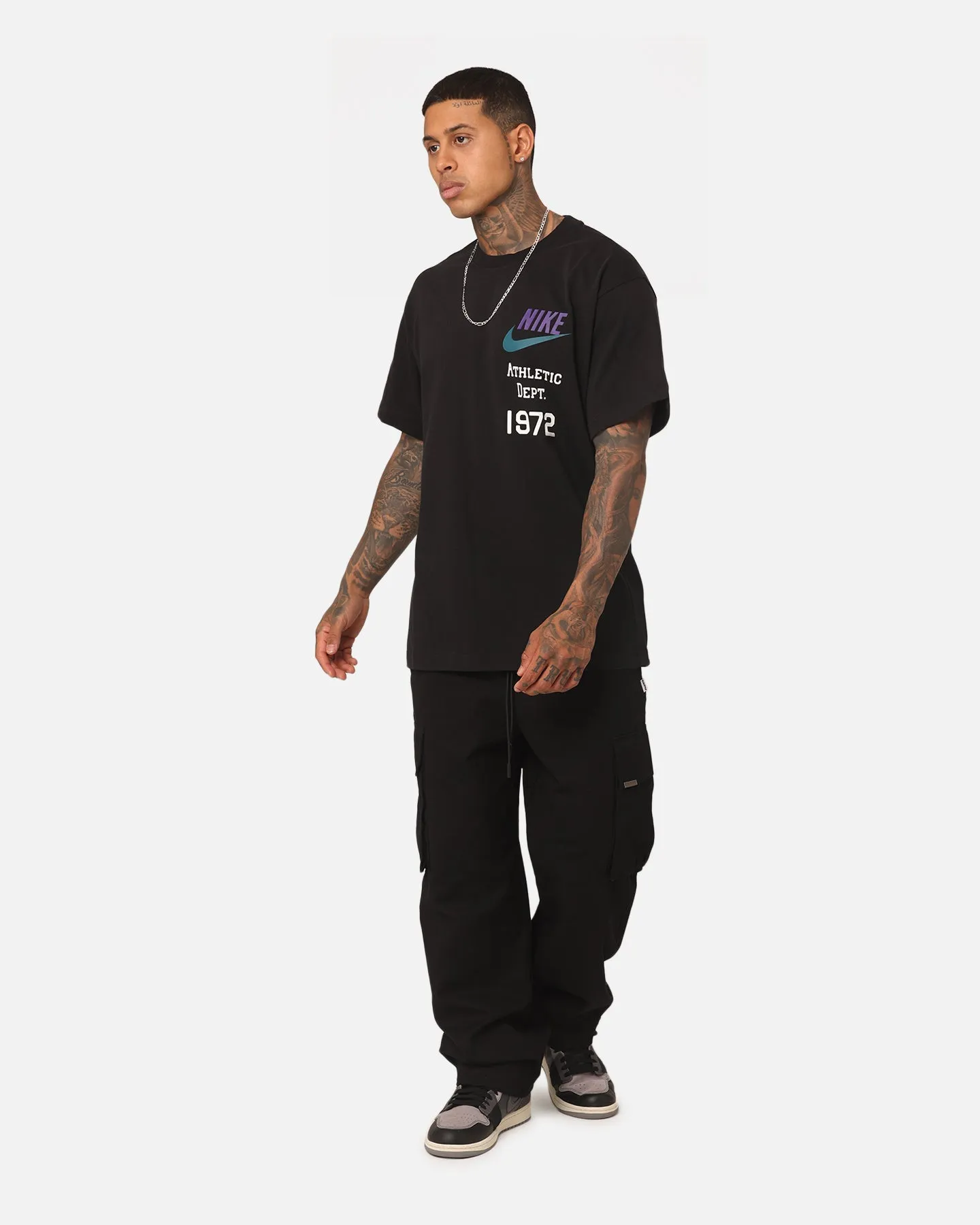 Nike Sportswear Knit Lightweight T-Shirt Black Circular Knit Design