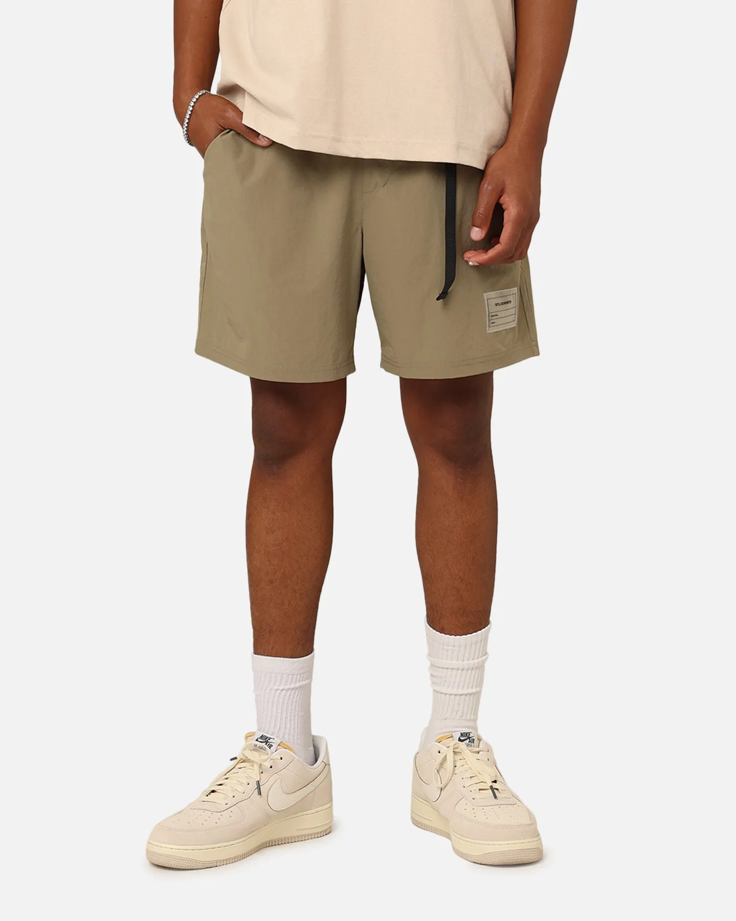relaxed shape Teflon Coated Finish Students Golf Caldwell Nylon Shorts Kelp