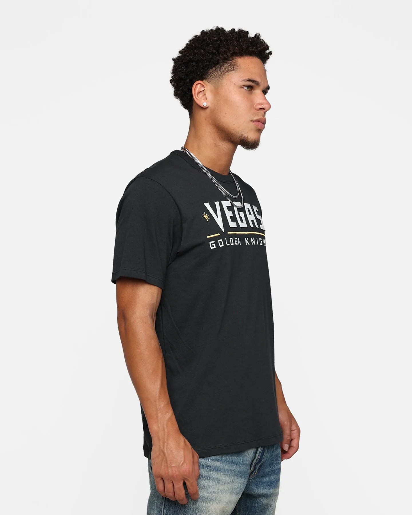 Relaxed Everyday Wear 47 Brand Vegas Golden Knights Flint Black T-Shirt Black