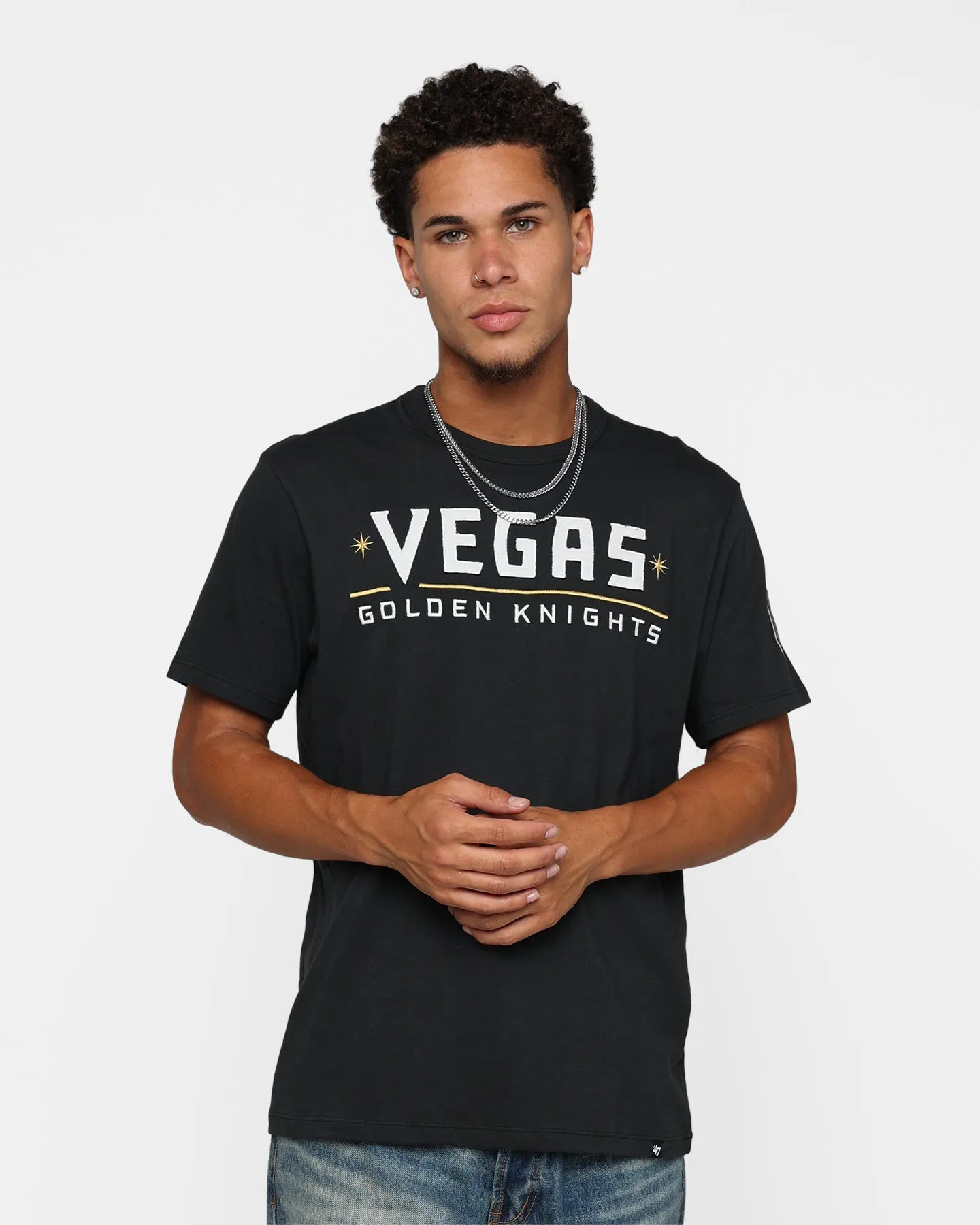 47 Brand Vegas Golden Knights Flint Black T-Shirt Black City Fashion