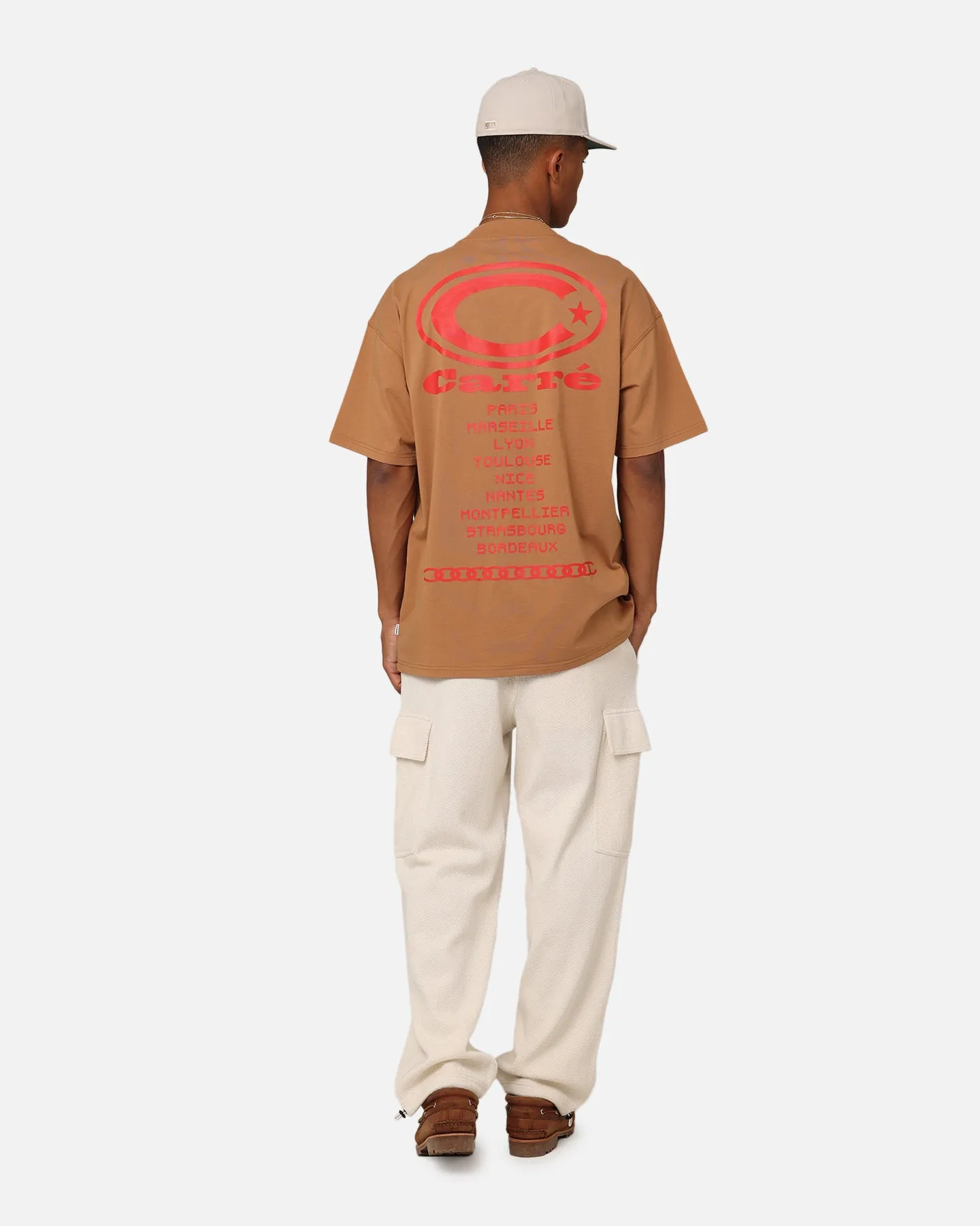 Effortless Style Weekend Comfort Carre C Star Oversized T-Shirt Tobacco