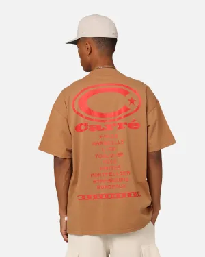 Cozy Wearable Carre C Star Oversized T-Shirt Tobacco