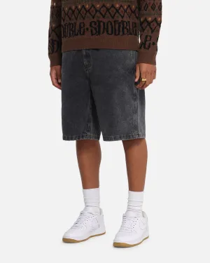 Retroreflective Accents garden work S Double Denim Standard Shorts Faded Black
