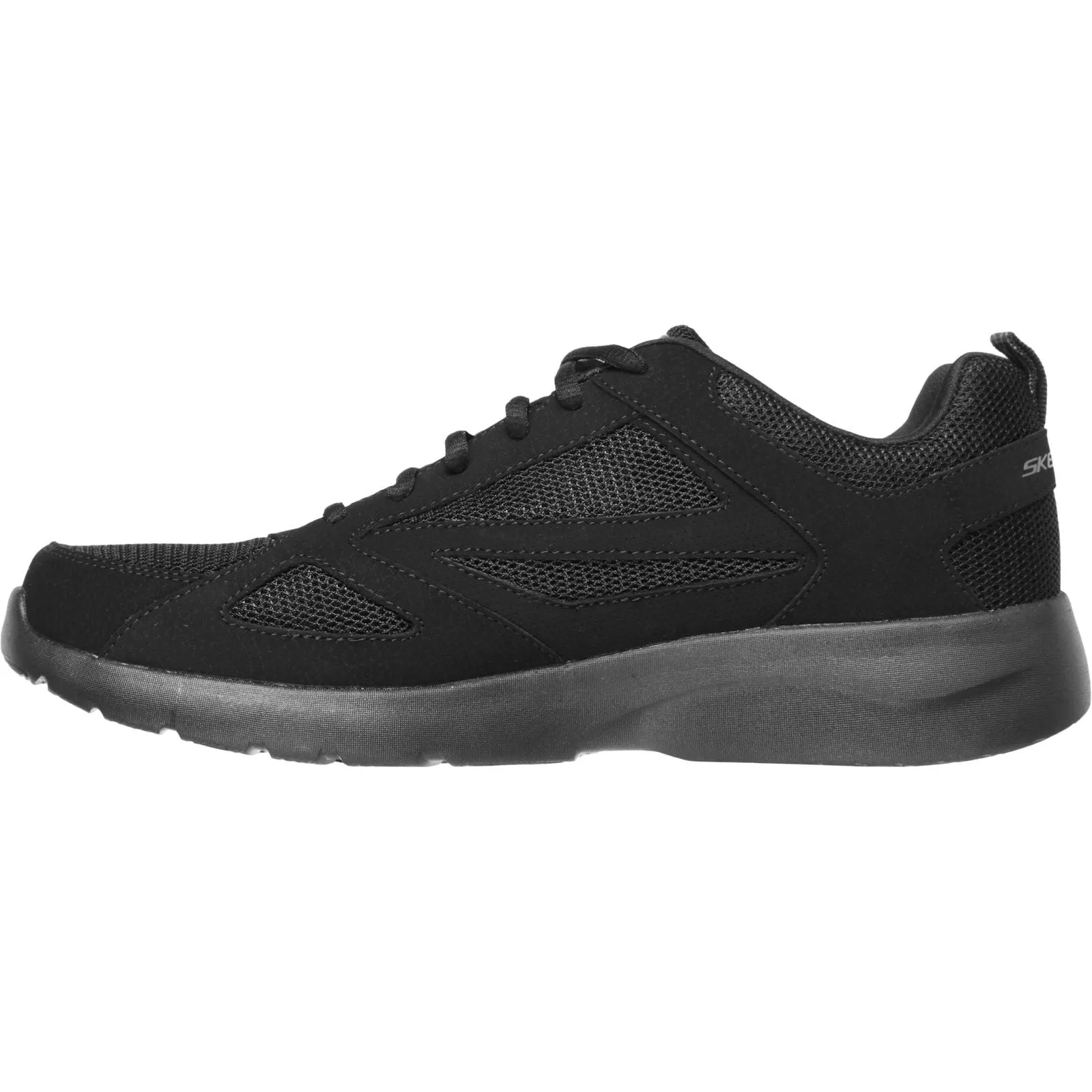 Skechers Mens Dynamight 2.0 Lace Up Memory Foam Trainer Black Durable Stitching