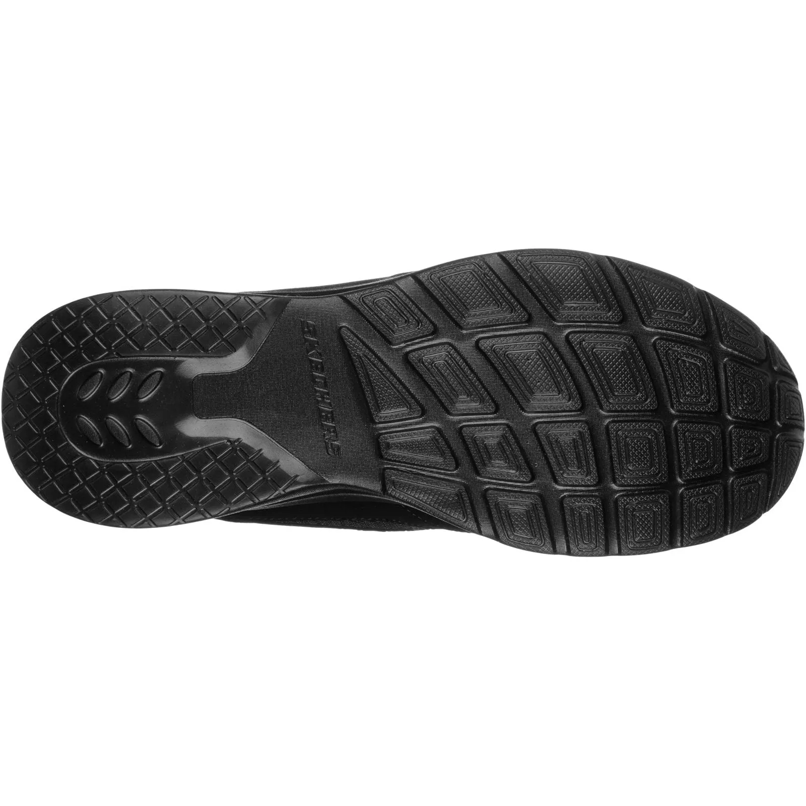 Skechers Mens Dynamight 2.0 Lace Up Memory Foam Trainer Black Arch support Orthopedic Foam