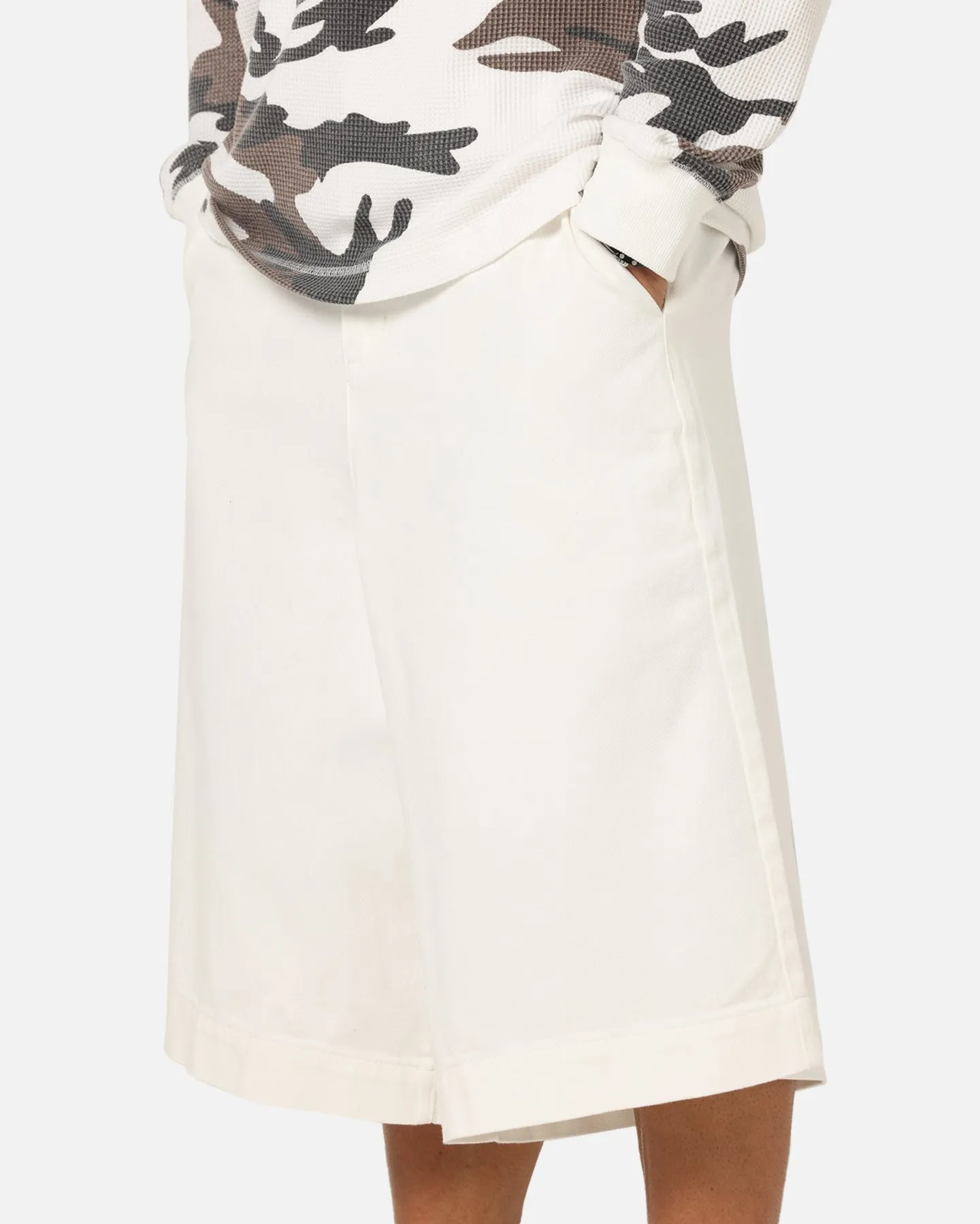 XXIII Wide Leg Denim Shorts Off White Smart Layering