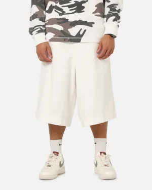 XXIII Wide Leg Denim Shorts Off White Anti Friction Lining