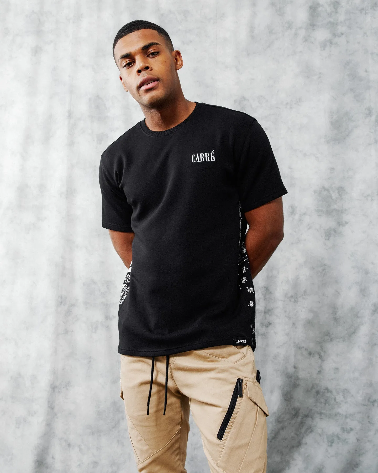 Smart Design Carr?? BU Panel MTN Droptail Short Sleeve T-Shirt Black