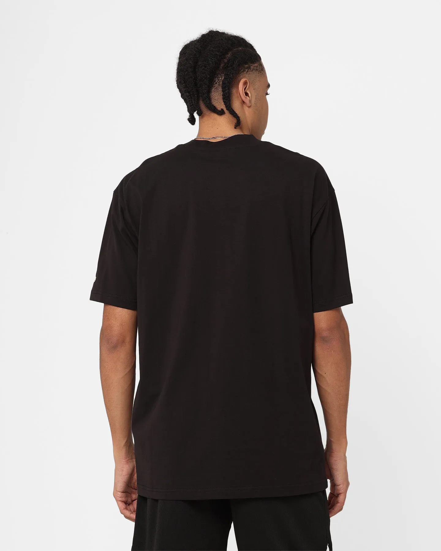 New Era Los Angeles Dodgers Oversized T-Shirt Black Compact Stitch Pattern