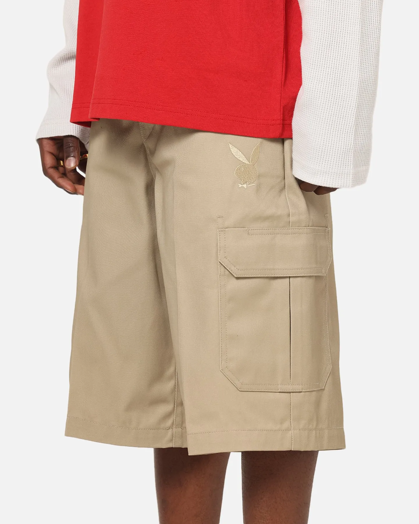 Playboy Bunny Shorts Khaki Active Layer Chill Fit