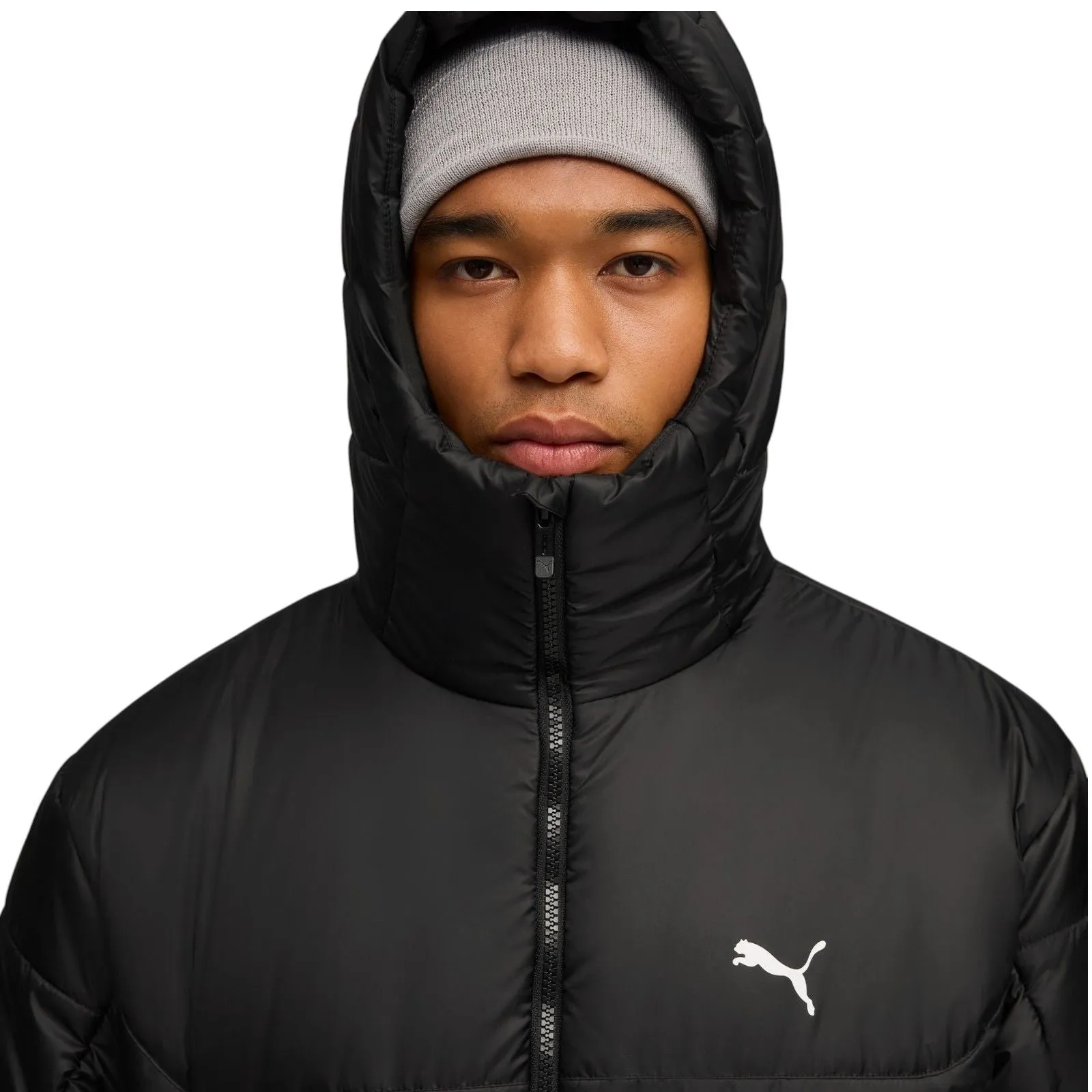Button-up Puma Essentials Hooded Padded Mens Jacket