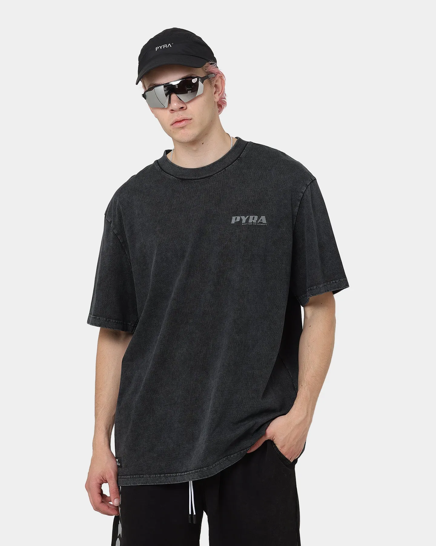 Wicking Interlock Knit PYRA Elevation Vintage T-Shirt Vintage Black