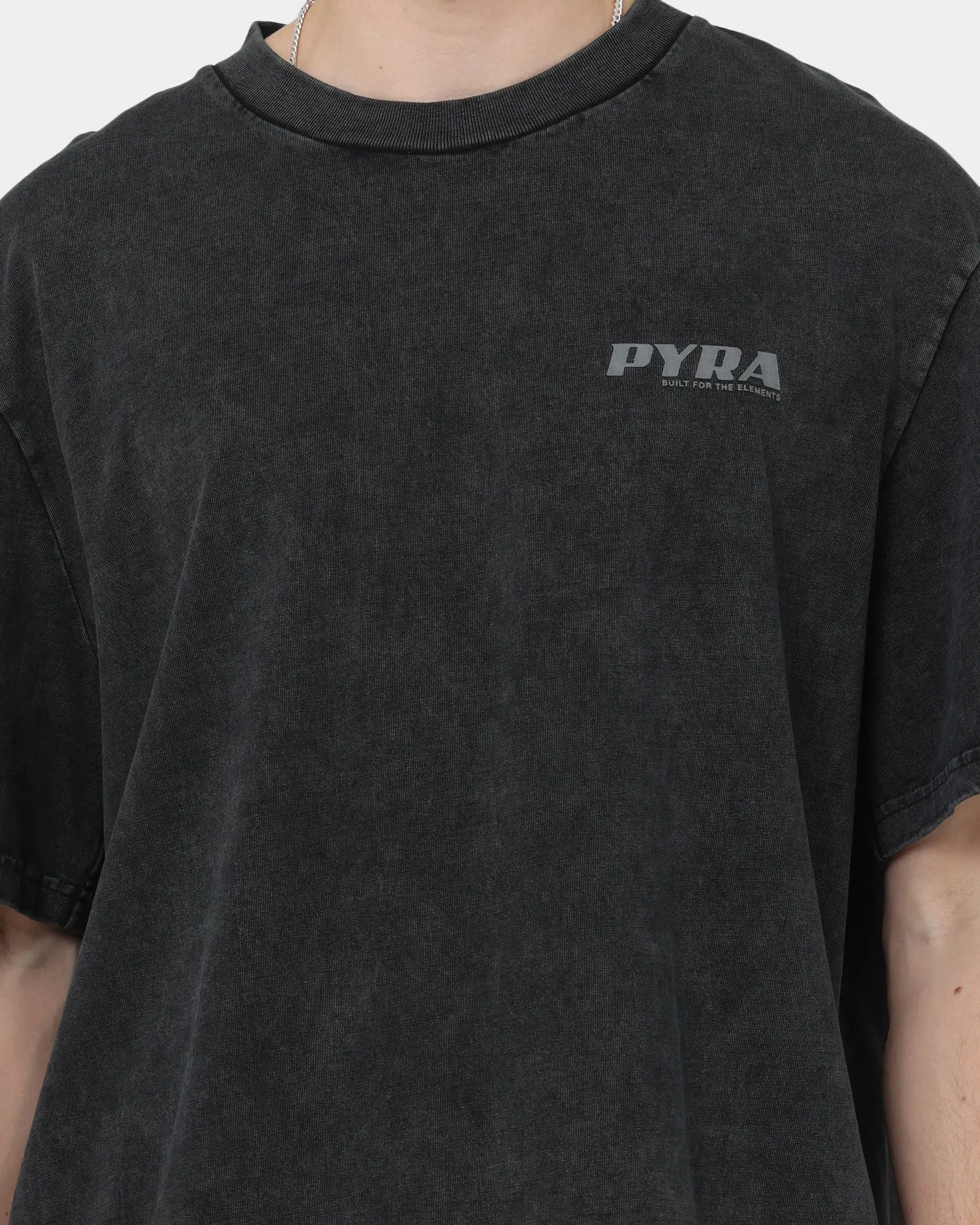 Durable Collar Construction Comfy Vibes PYRA Elevation Vintage T-Shirt Vintage Black
