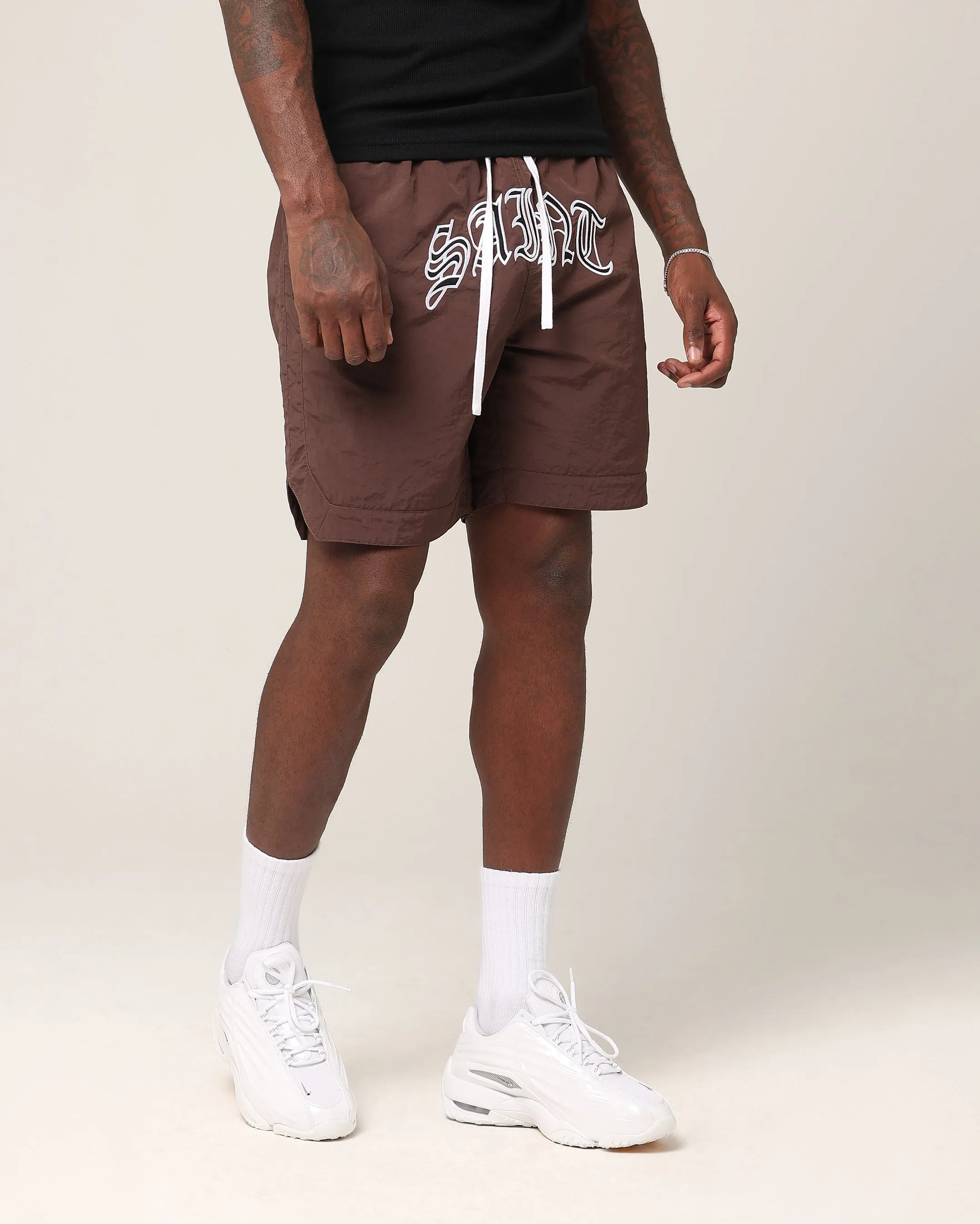 Saint Morta Lucius Shorts Chocolate Layered Look