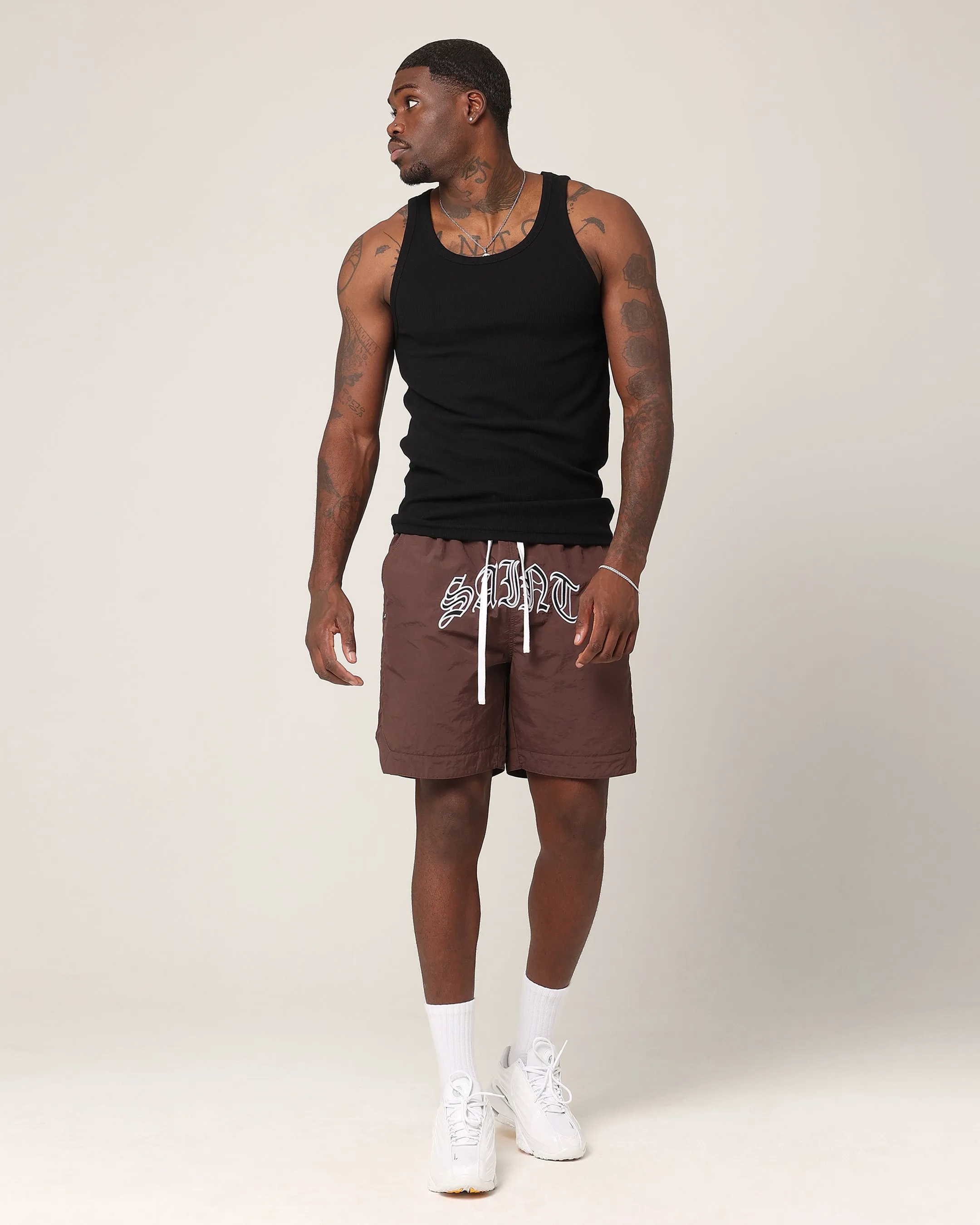 Cool Weather Wrinkle Resistant Finish Saint Morta Lucius Shorts Chocolate