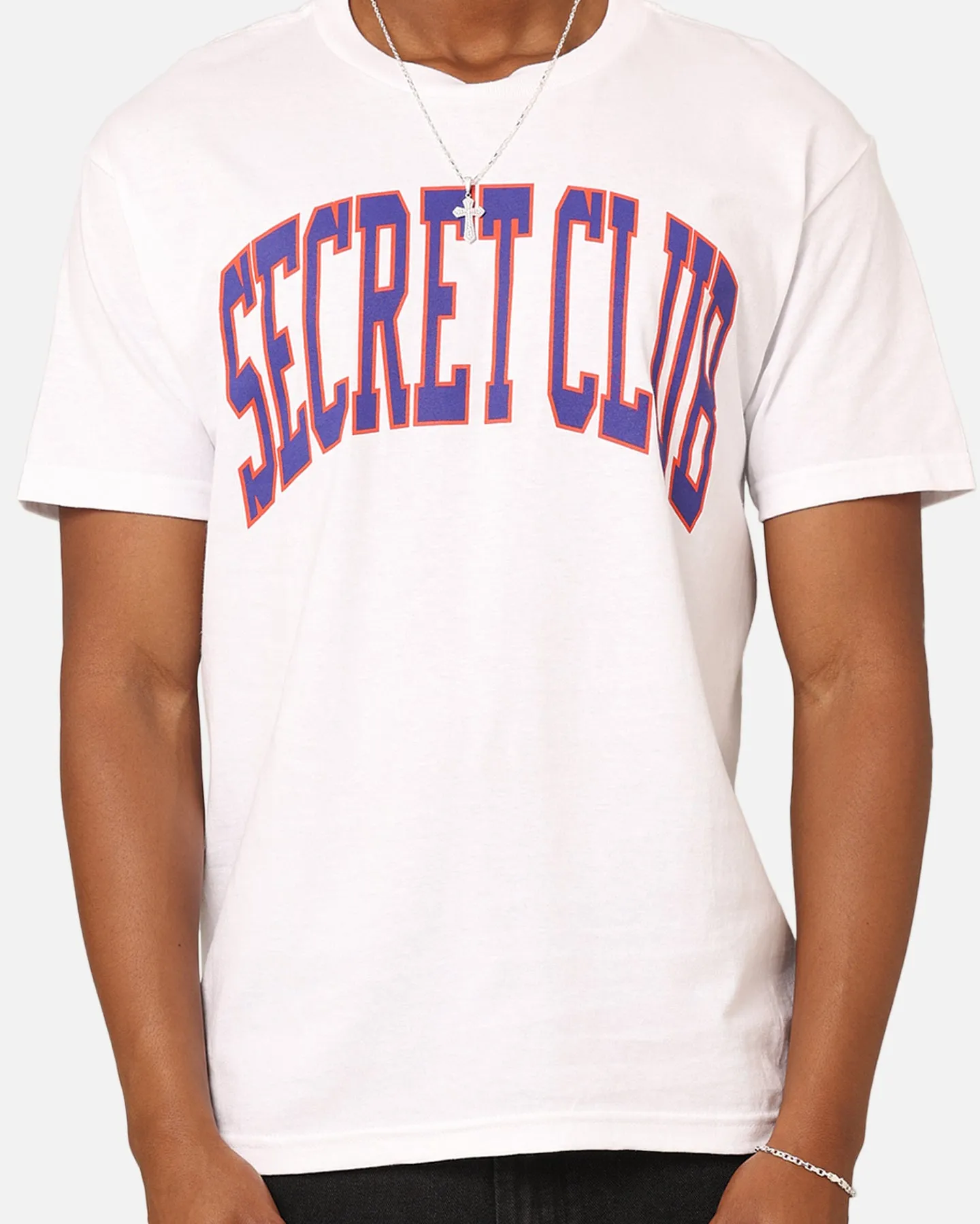 Secret Club Arc T-Shirt White Soft Brushed Finish