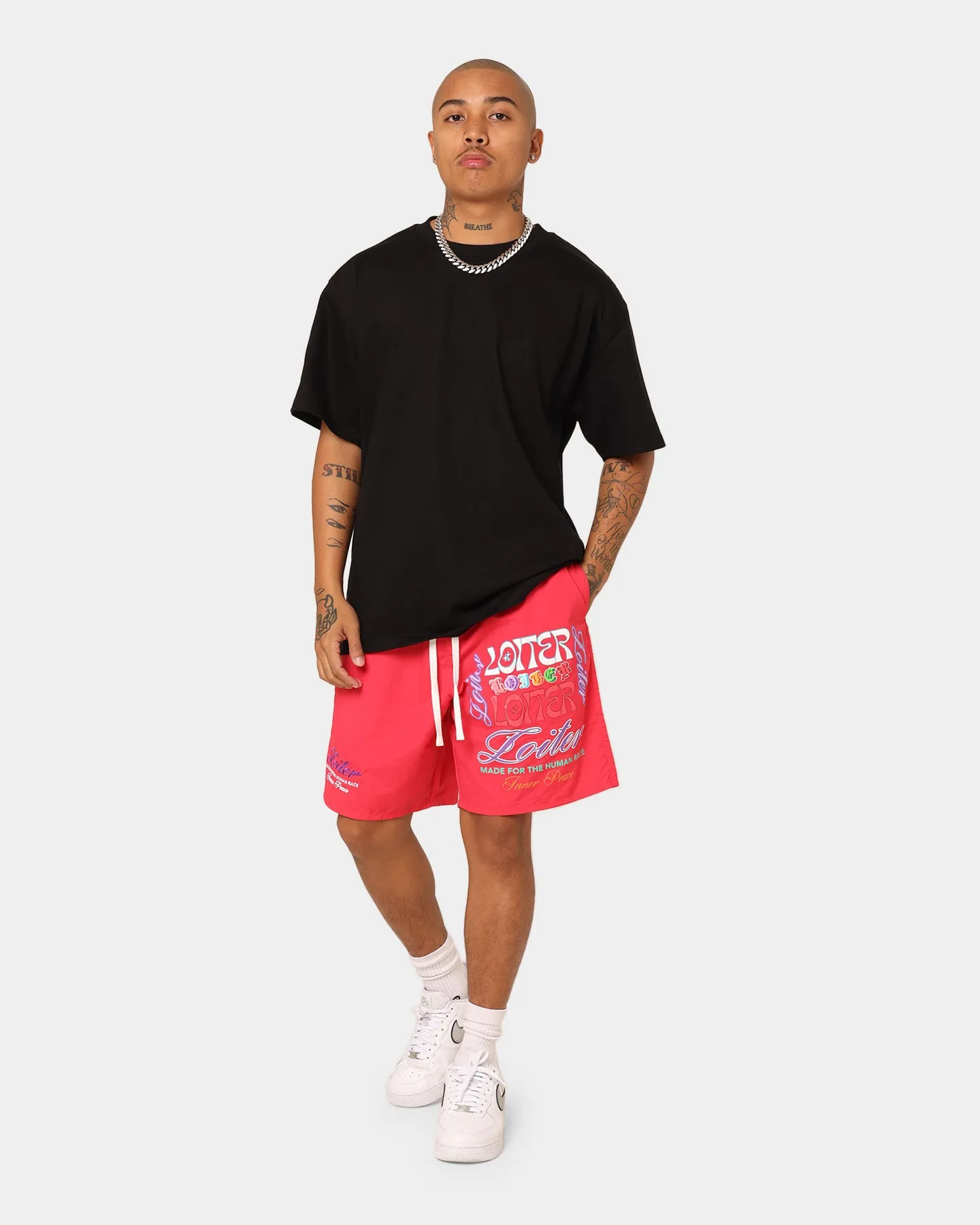 hypoallergenic material Beach Vibe Loiter Forbidden Walk Shorts Red