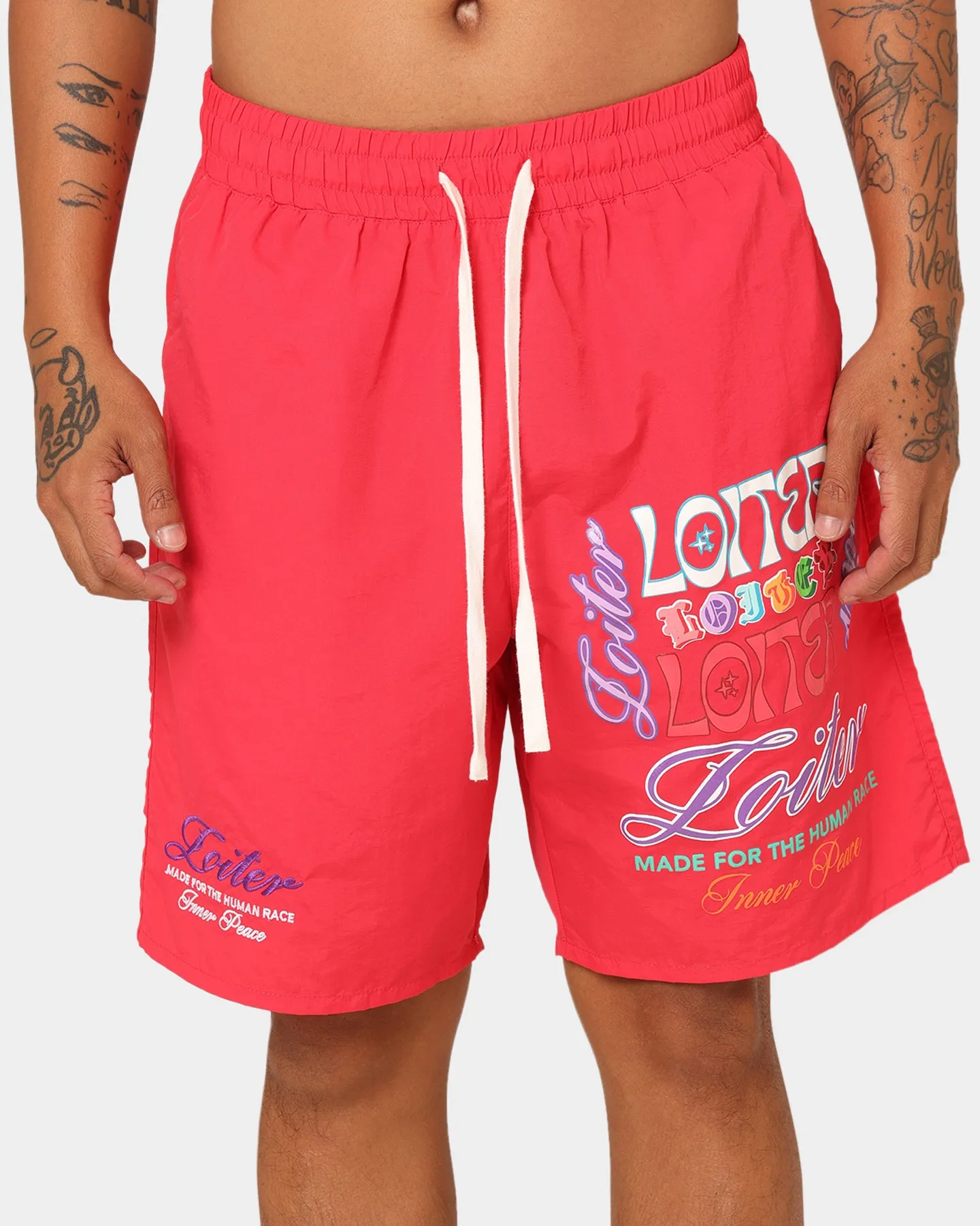 QuickAdjustStraps Loiter Forbidden Walk Shorts Red
