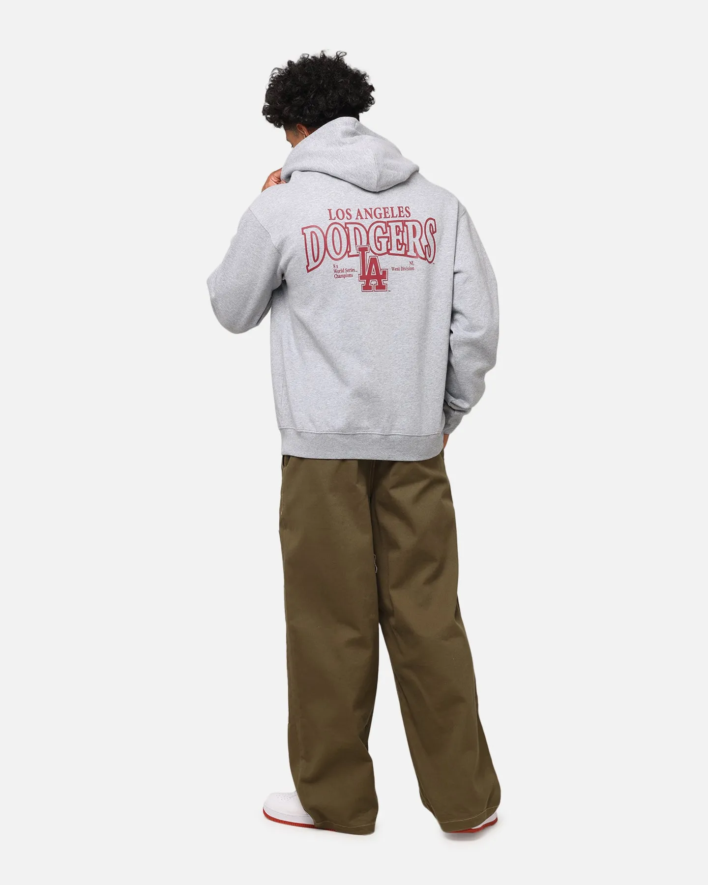 Majestic Athletic Los Angeles Dodgers Arch Mercer Hoodie Grey Marle Fourth of July wear