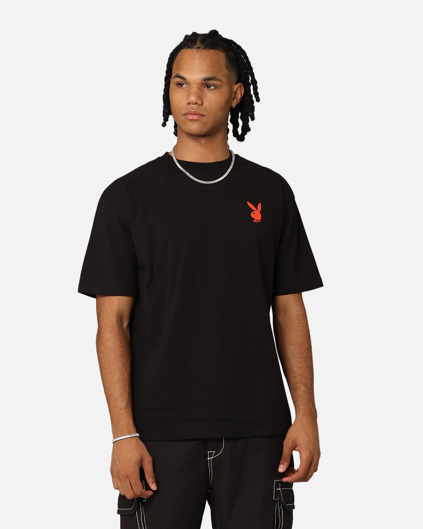 Playboy Bunny O Gothic Stack T-Shirt Black Cozy And Stylish