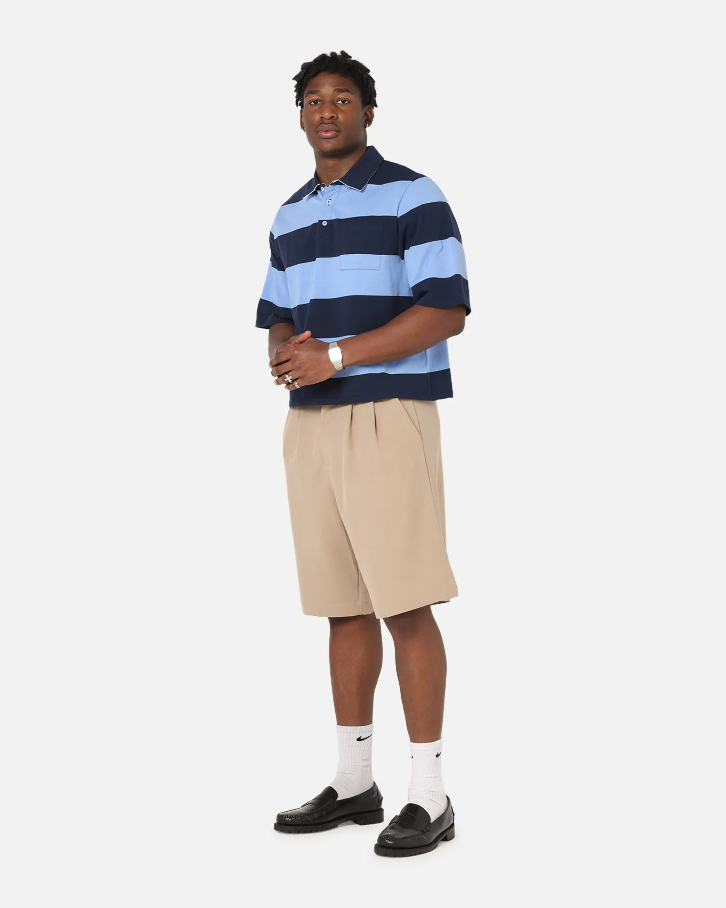 XXIII Baggy Pleated Shorts Tan Heat Dissipating