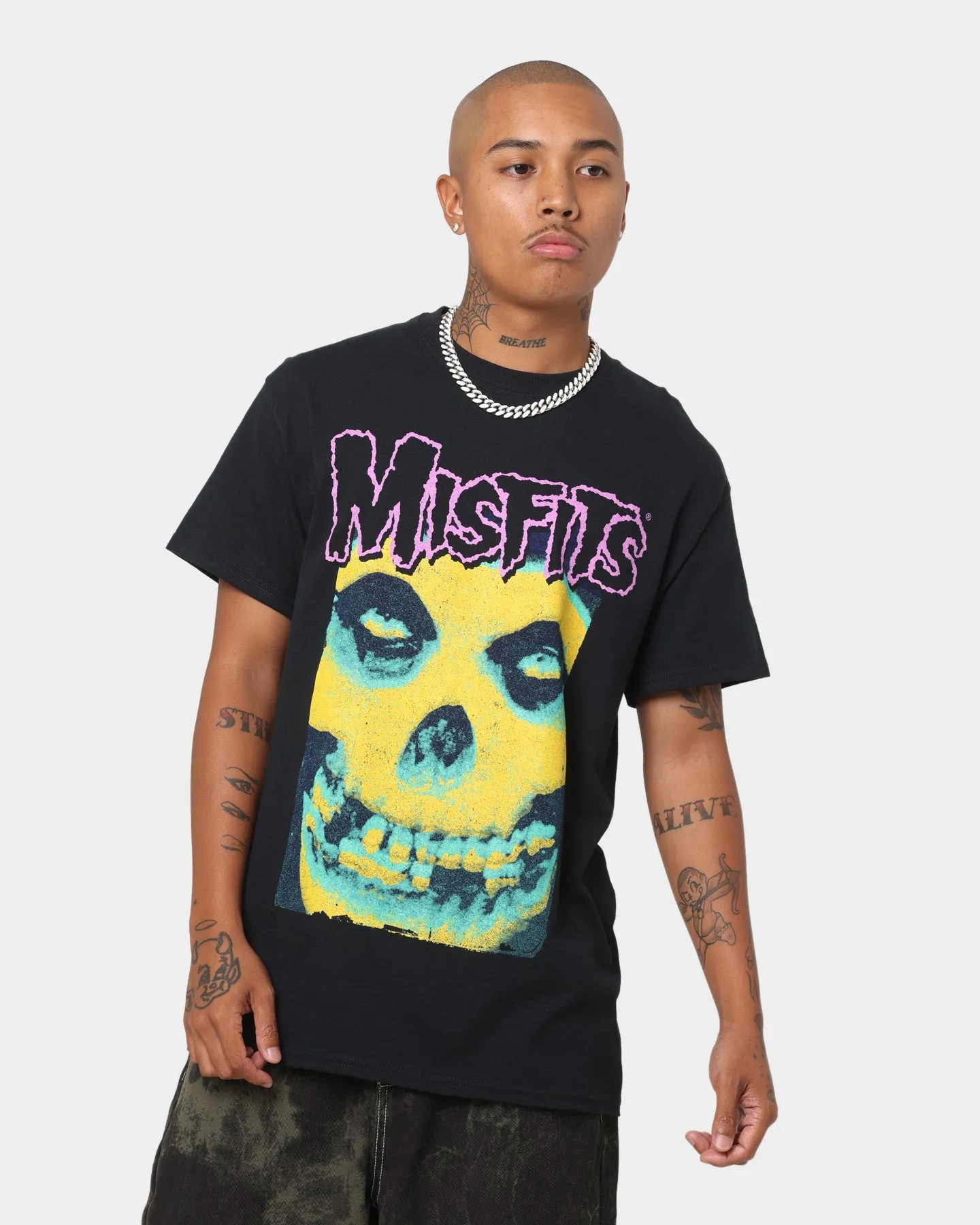 Misfits Warhol Fiend T-Shirt Black Taped Neckline Basic Wardrobe Piece