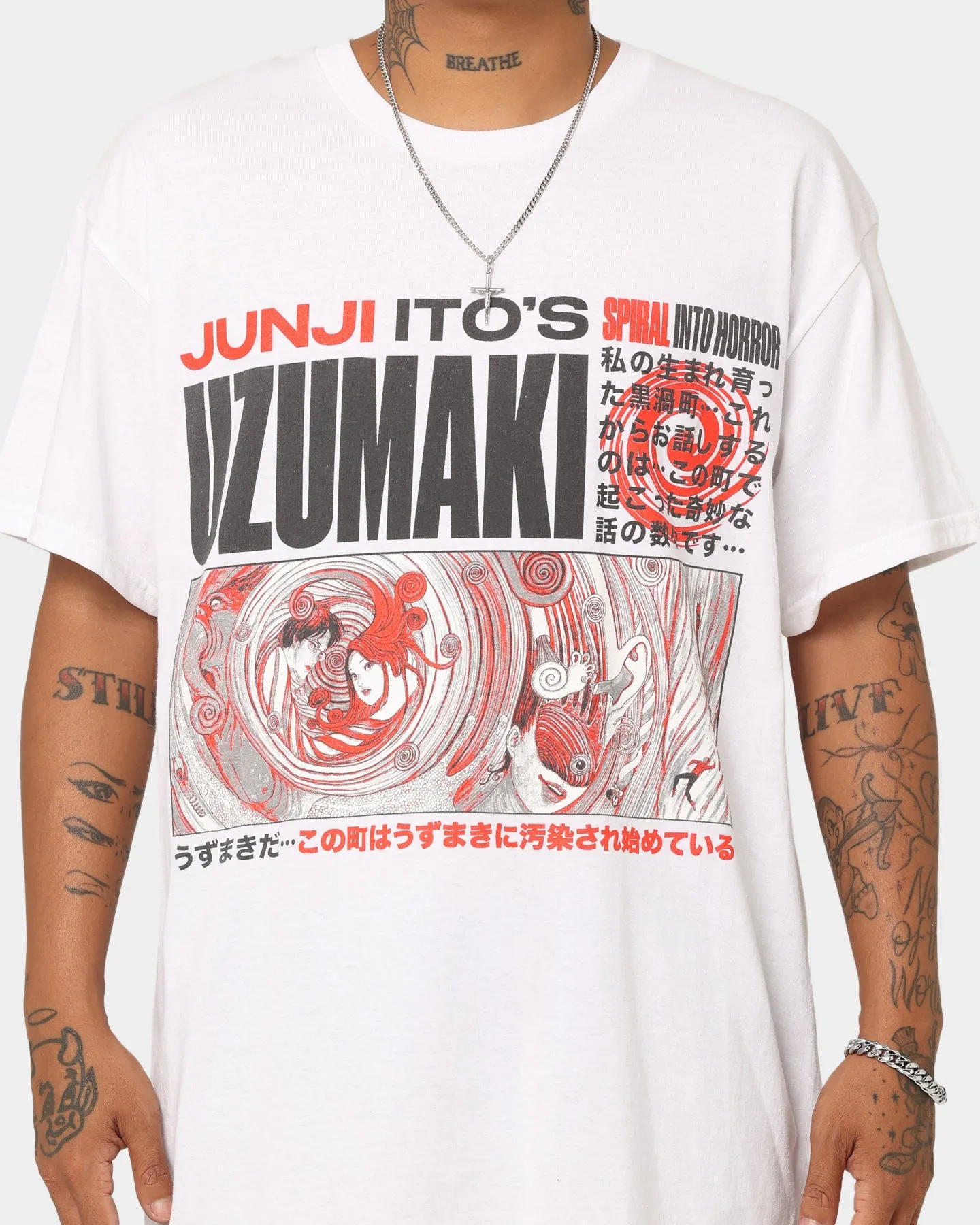 Goat Crew Uzumaki T-Shirt White Abstract mystery
