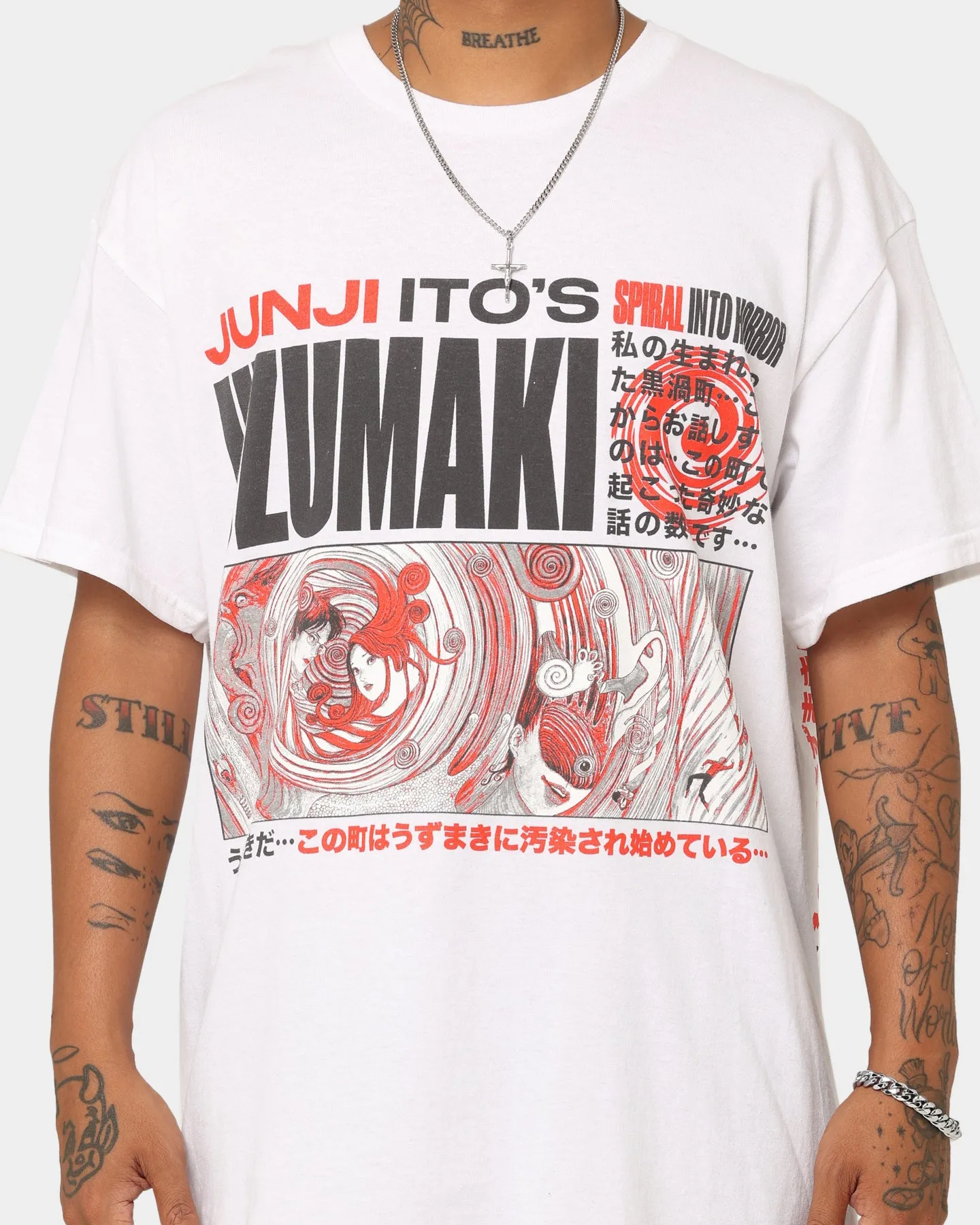 Goat Crew Uzumaki T-Shirt White Quick Comfort
