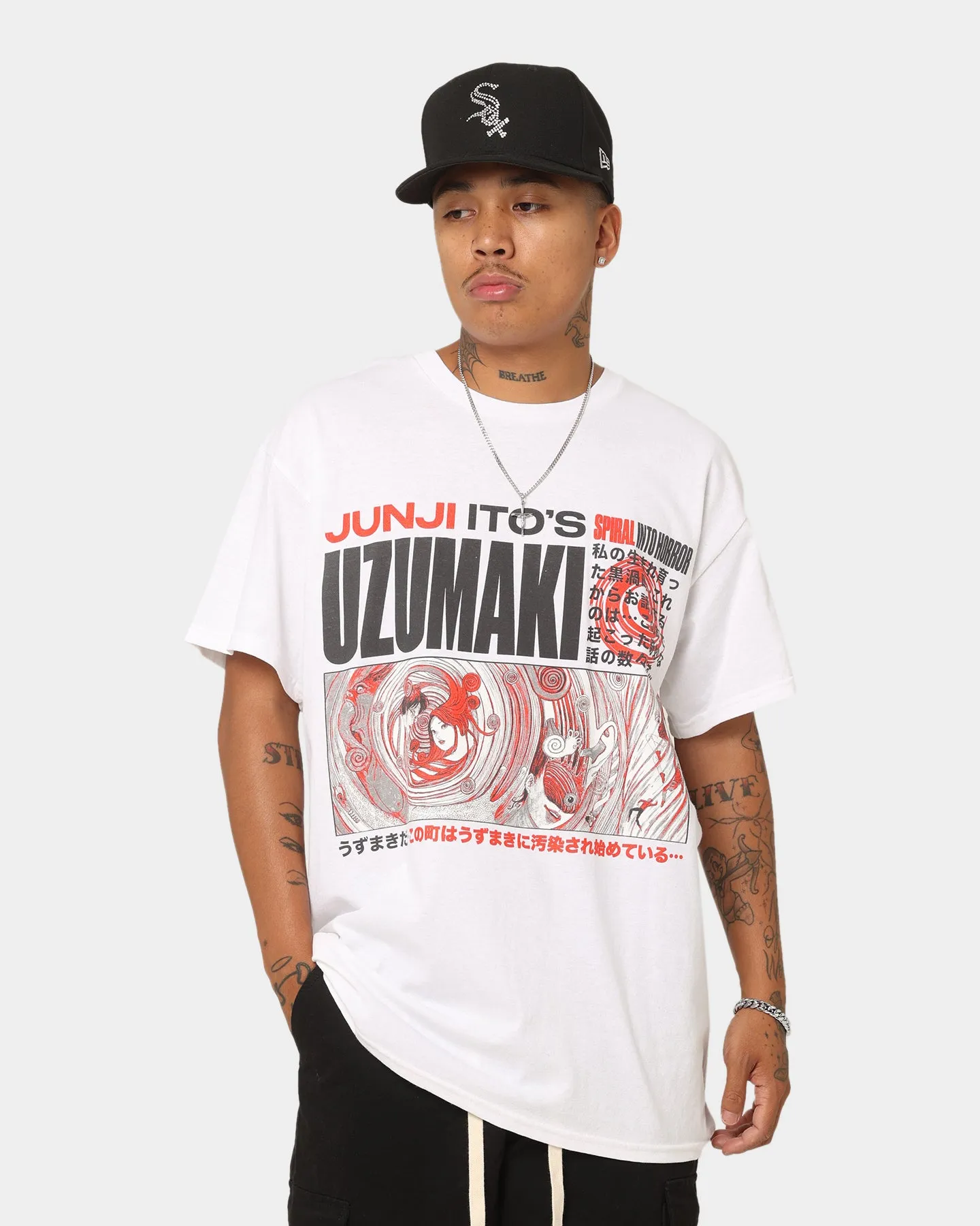 Goat Crew Uzumaki T-Shirt White Anti Static Treatment Anti Static Fabric