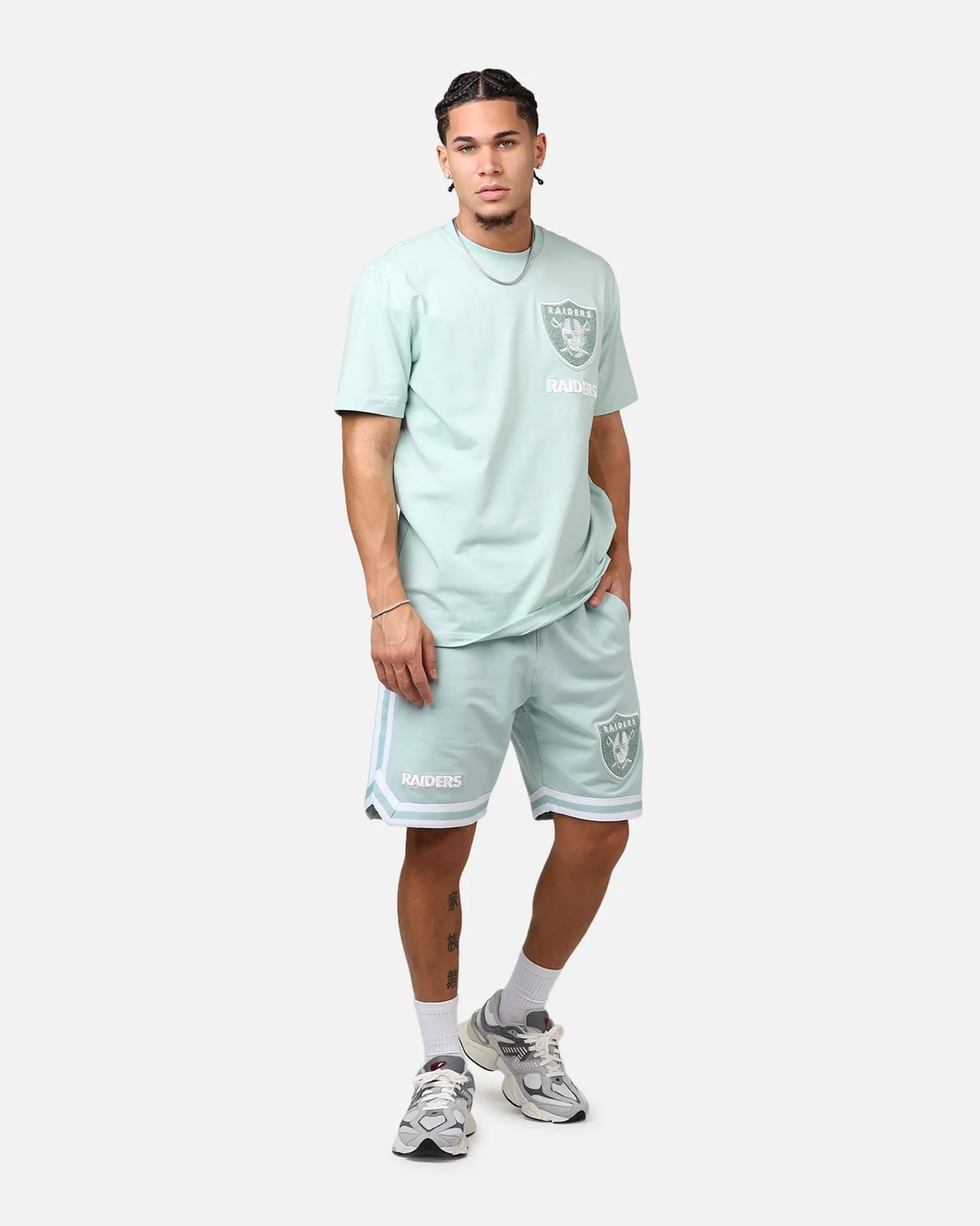 New Era Las Vegas Raiders 'Logo Select Mint' Shorts Mint/White vacation look Outdoor Relax