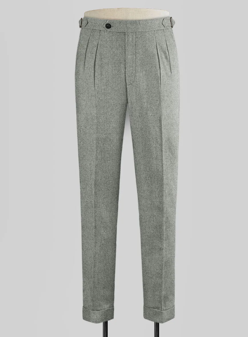 Smart Tailoring Naples Milano Sage Green Tweed Highland Trousers