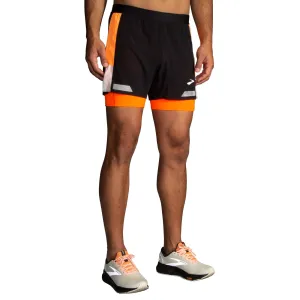 Daily Layer Adjustable Fit Brooks Run Visible 2.0 Mens 5" 2in1 Shorts