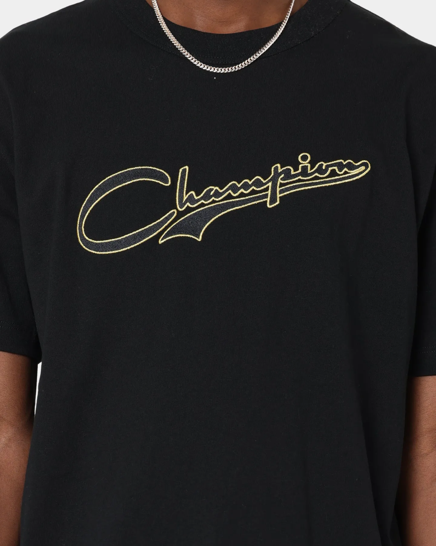 semi-formal style Outdoor Ready Champion Heritage Collegiate T-Shirt Black/Gold