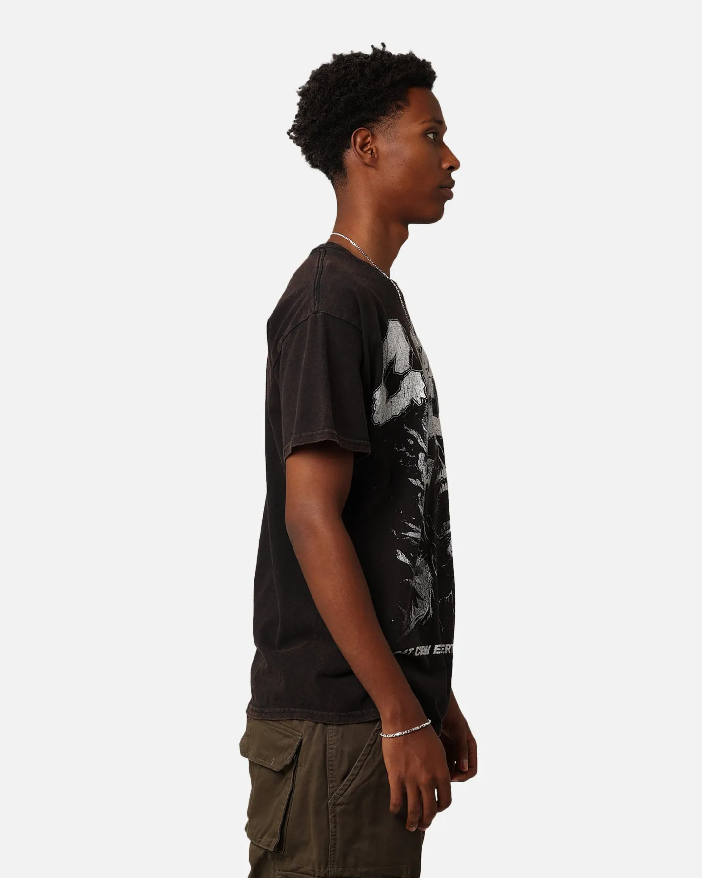 Organic Cotton Construction Chilly Wear Goat Crew Pain Studios T-Shirt Black Wash