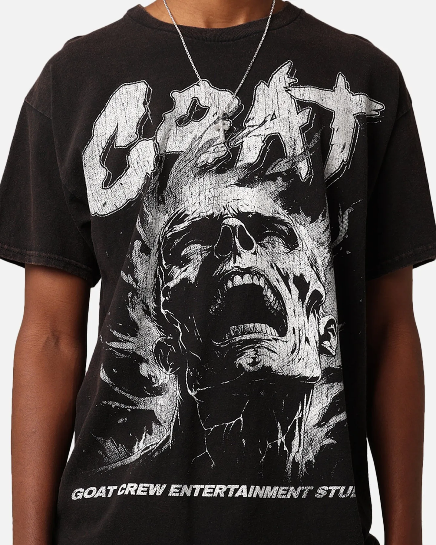 Simple and Light Goat Crew Pain Studios T-Shirt Black Wash