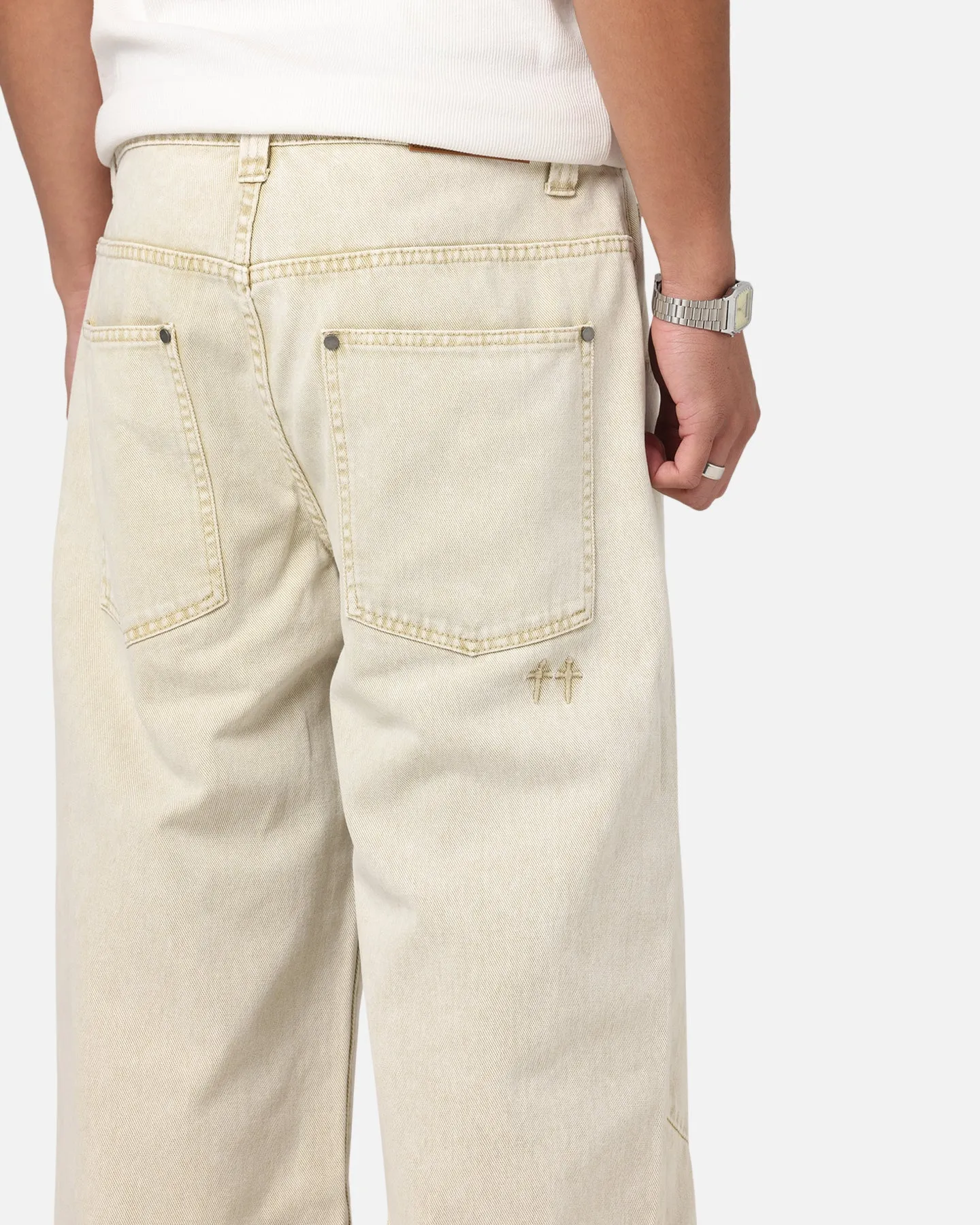 ripstop fabric stain guard Saint Morta Amplus Jeans Dirty Blonde