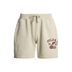 Polo Ralph Lauren 6-Inch Logo Fleece Short (Vintage Heather Grey) Reinforced Stitching Layered Skirt
