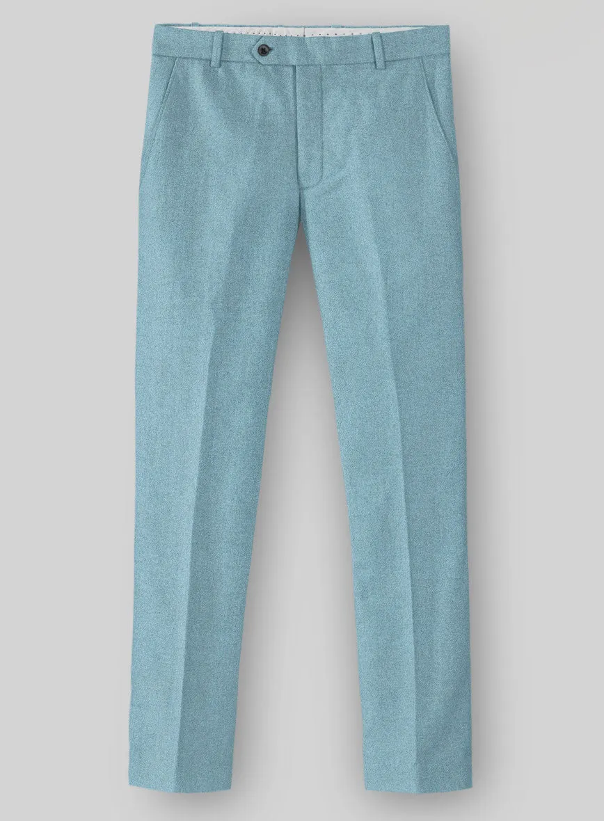 Smart Layering Refined Wear Naples Light Blue Tweed Pants